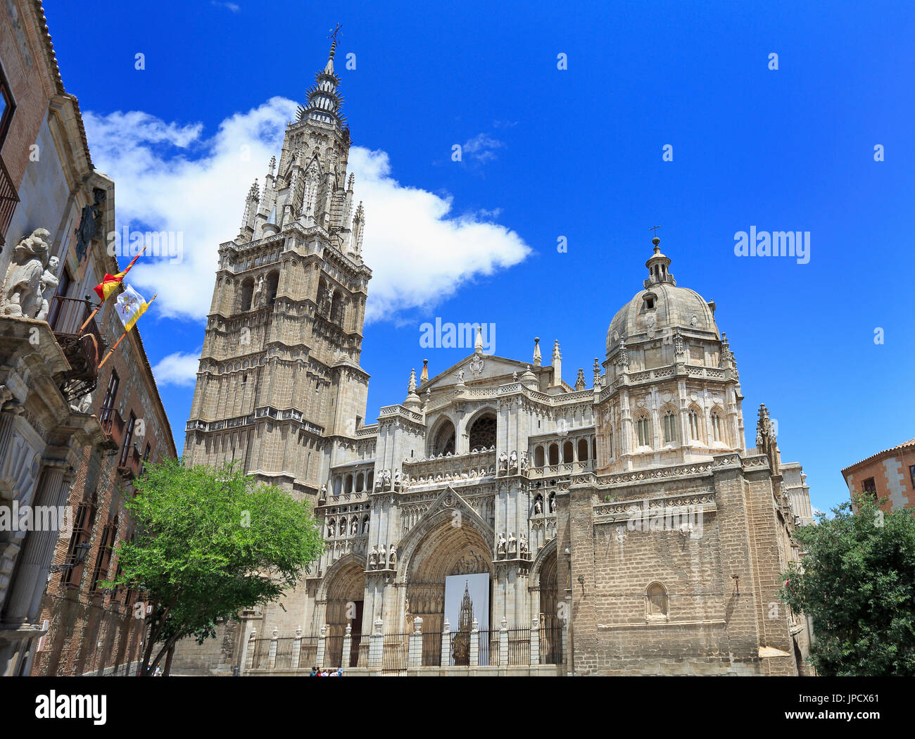 The Primate Cathedral of Saint Mary of Toledo (Catedral Primada Santa Maria de Toledo), a Roman Catholic cathedral in Toledo, Spain Stock Photo