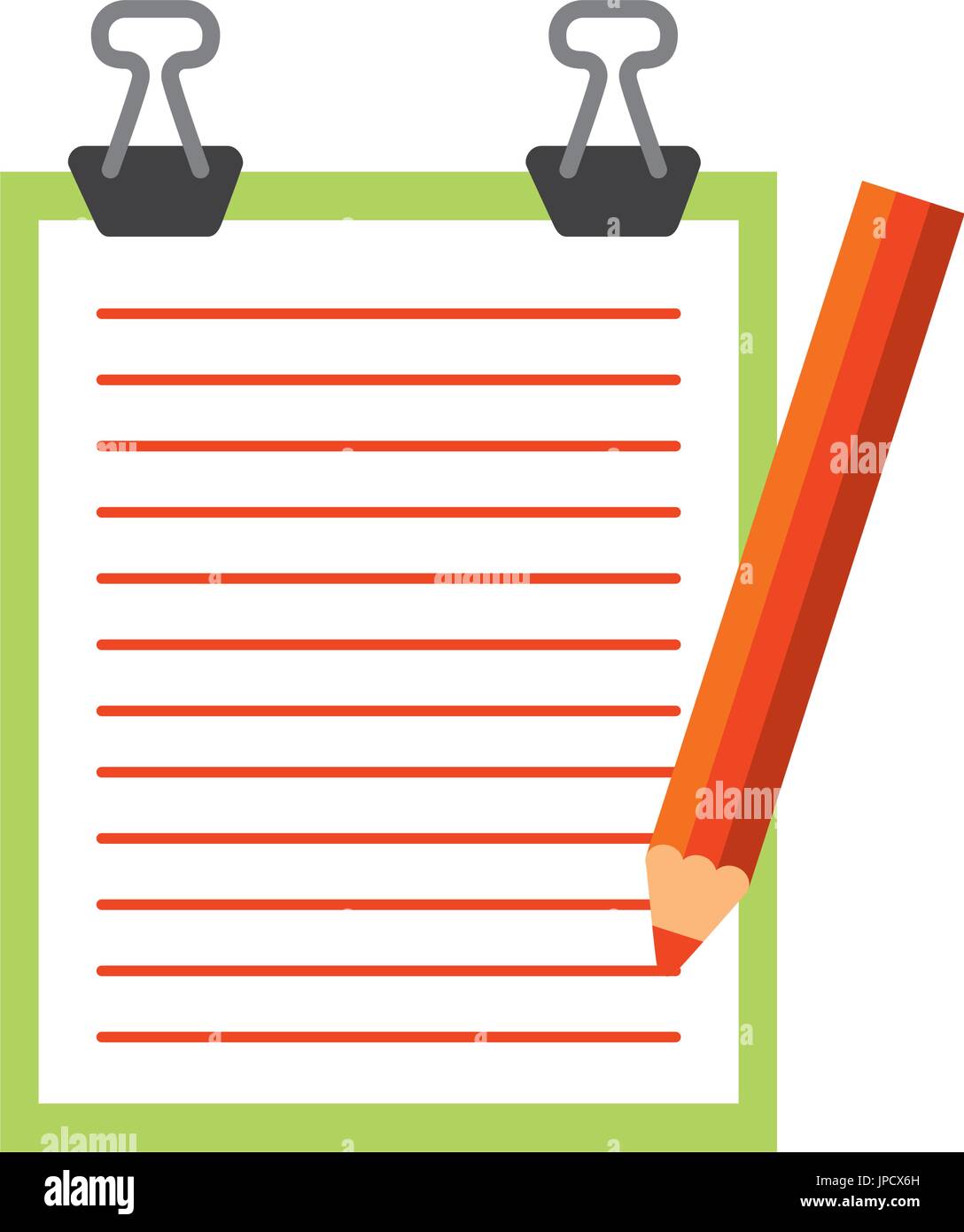clipboard paper with pencil Stock Vector Image & Art - Alamy