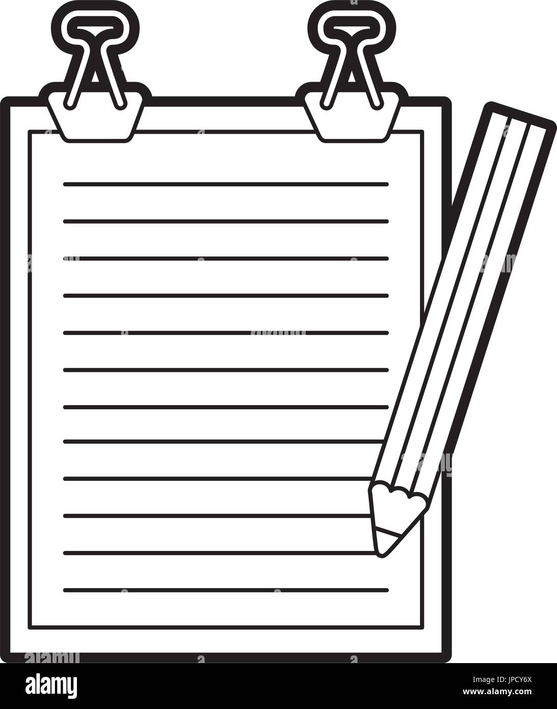 clipboard paper with pencil Stock Vector Image & Art Alamy