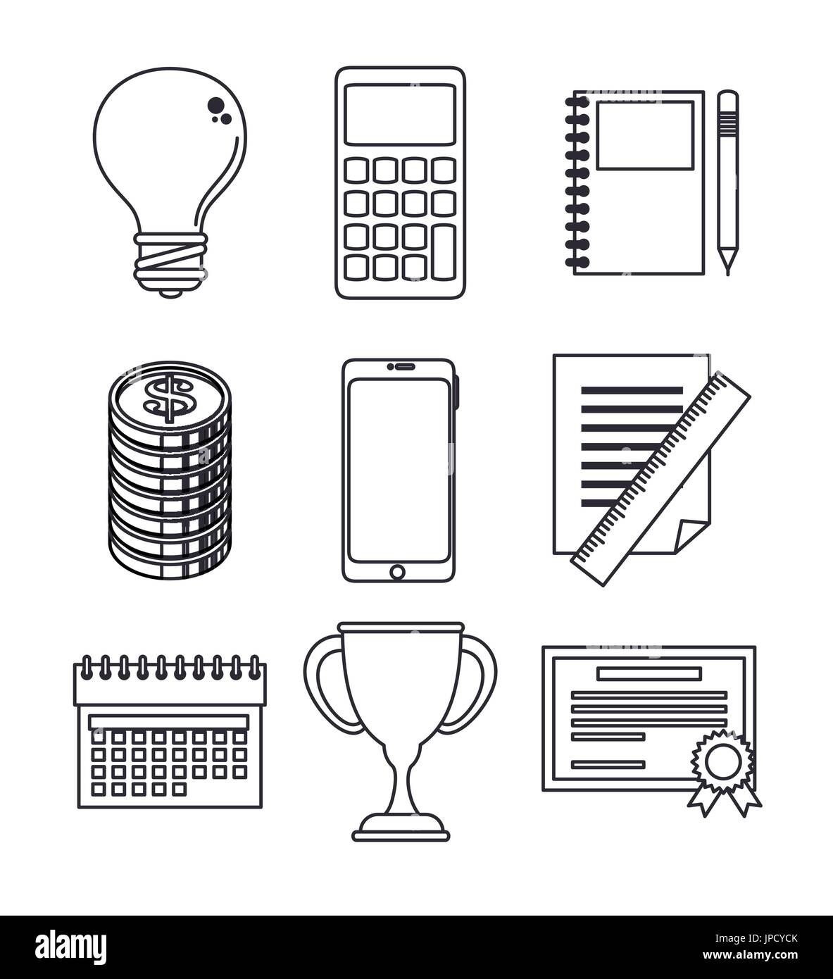 online education and learning web set vector illustration graphic ...