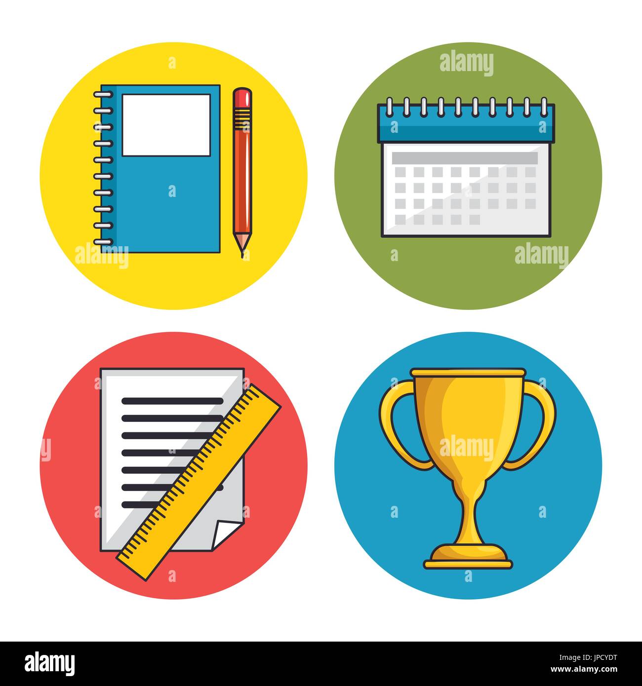online education and learning web set vector illustration graphic ...