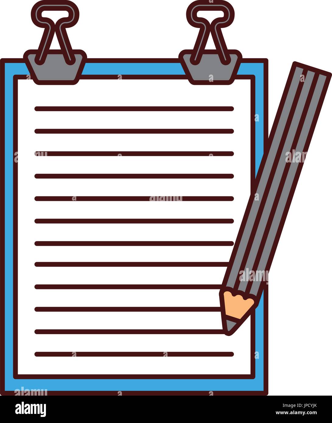 clipboard paper with pencil Stock Vector Image & Art Alamy