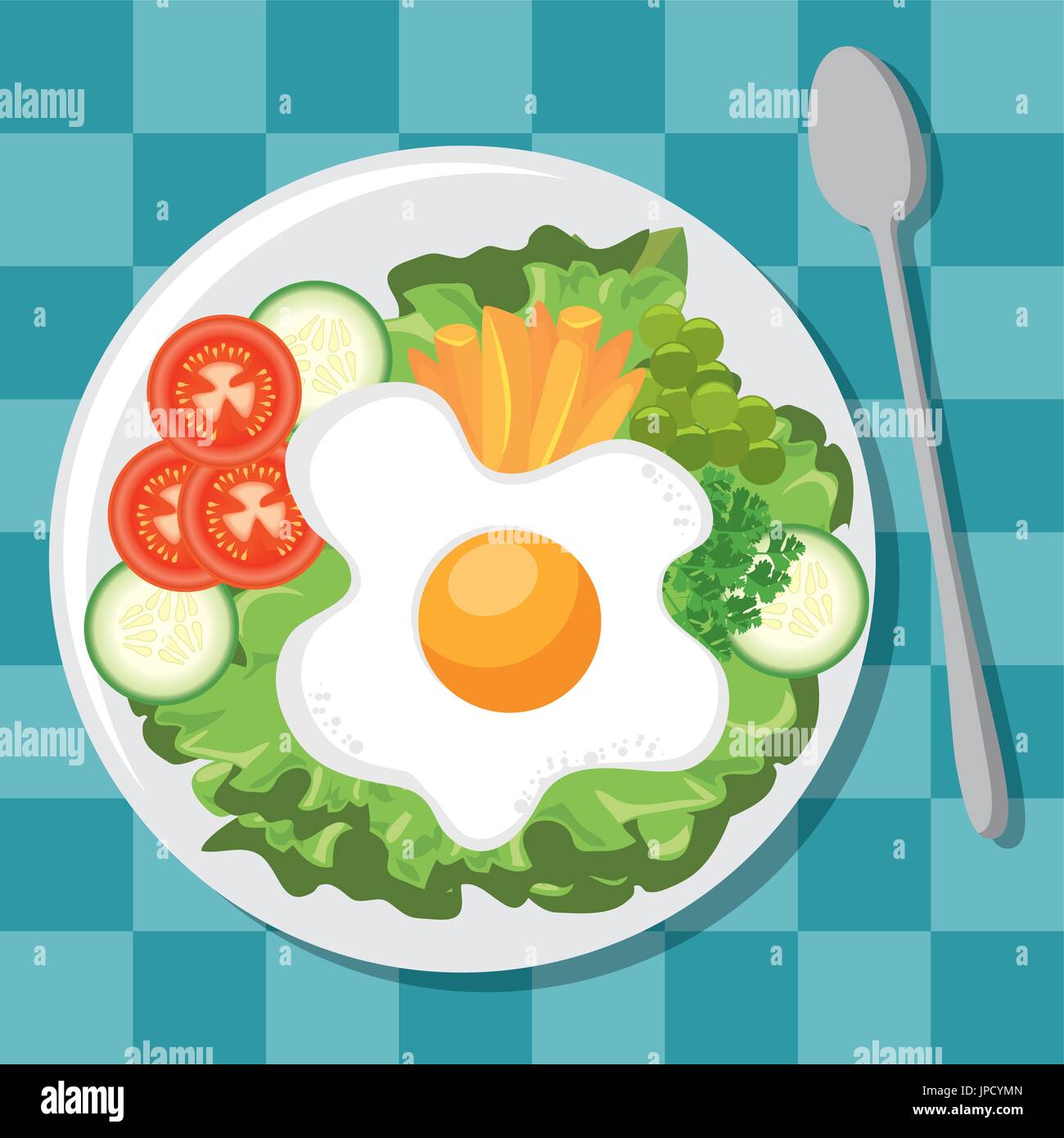 breakfast concept with fesh food vector illustration graphic design ...