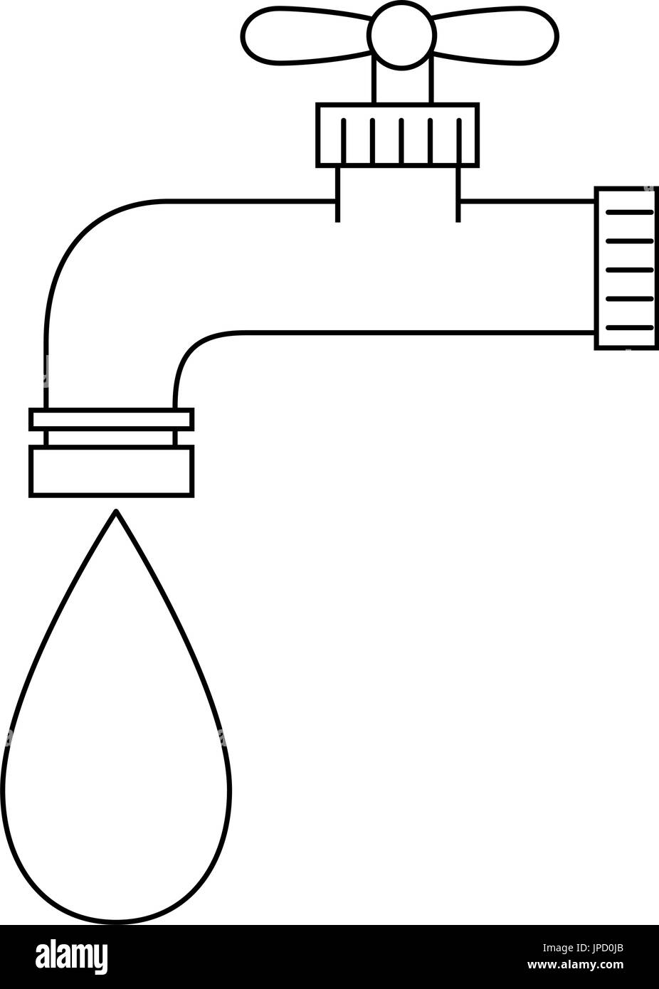 water faucet icon over white background icon Stock Vector Image & Art