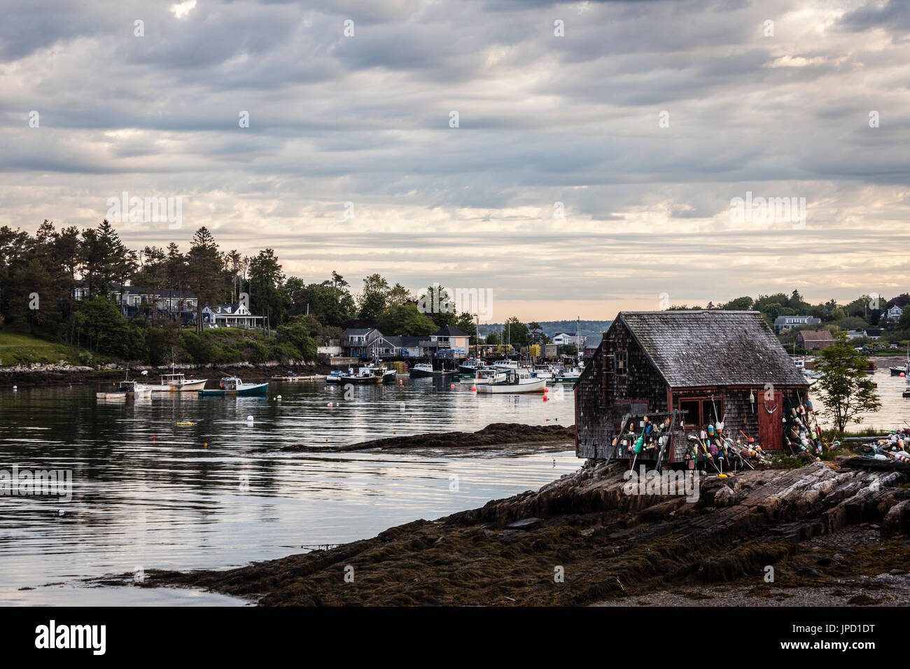 Lobster Shack   Mackerel Cove, Maine, USA Stock Photo