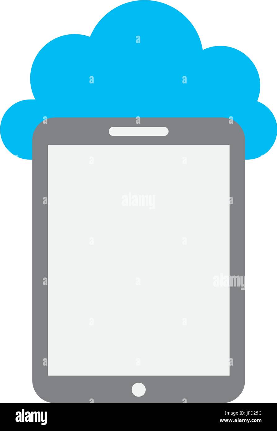 smartphone device with cloud computing Stock Vector Image & Art - Alamy