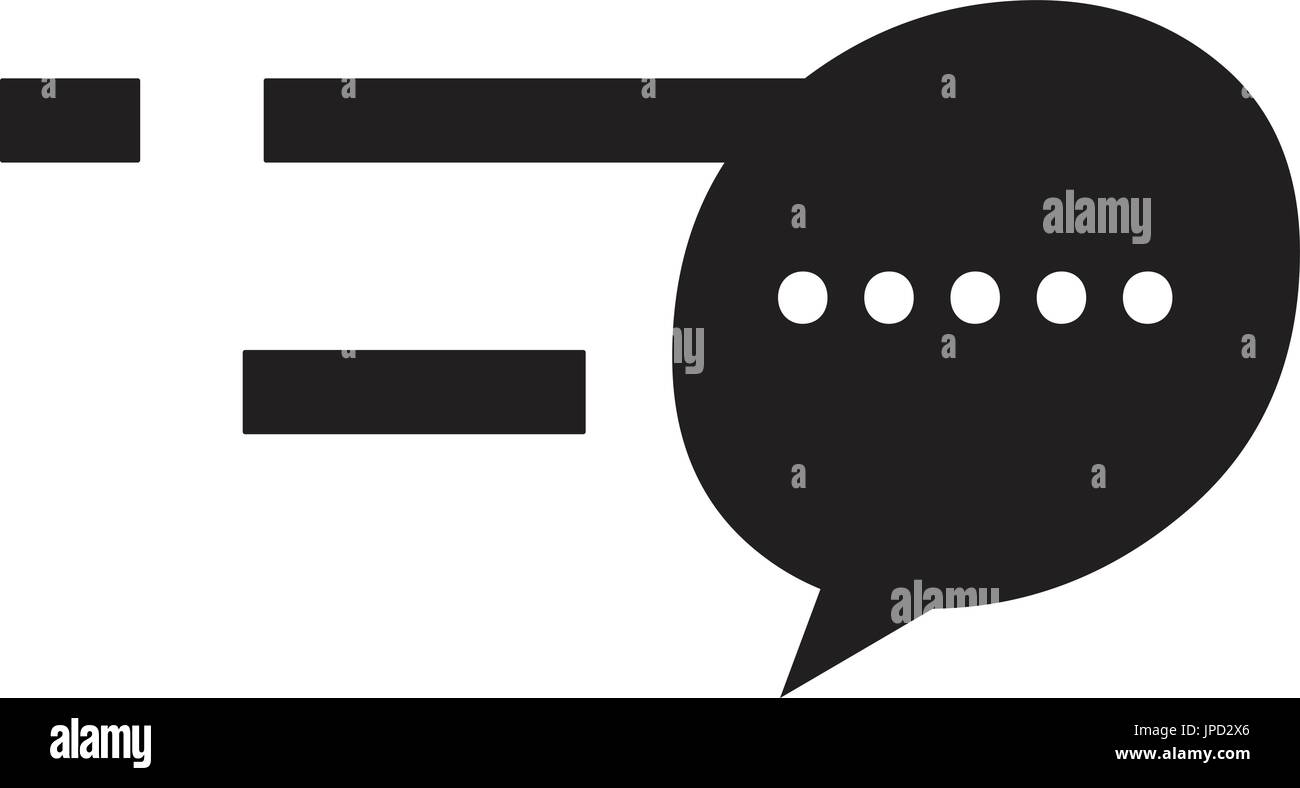 talk bubble with motion lines icon.isolated on white background. Stock Vector