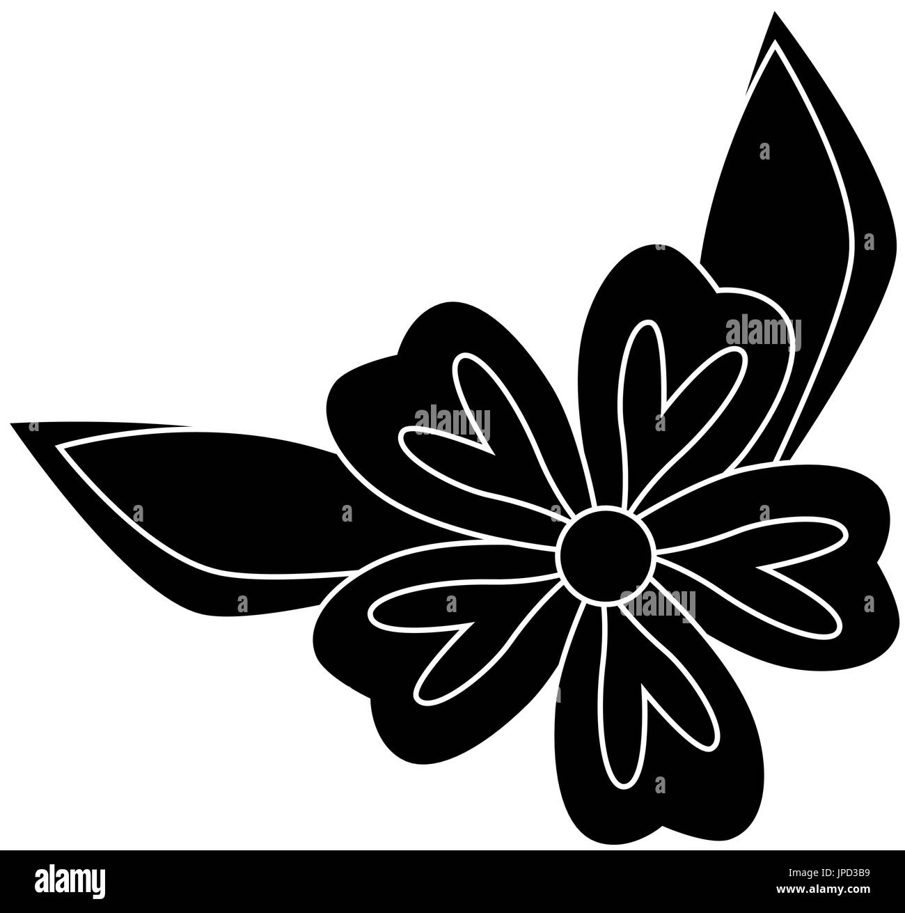 beautiful flower icon over white background vector illustration Stock ...
