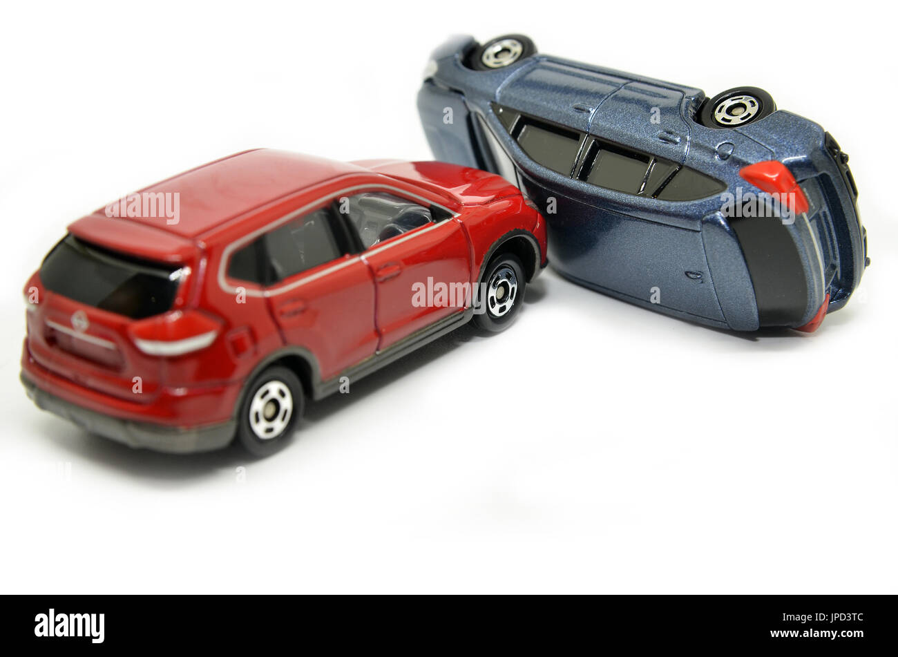 Cars accident crash isolated on white background Stock Photo - Alamy