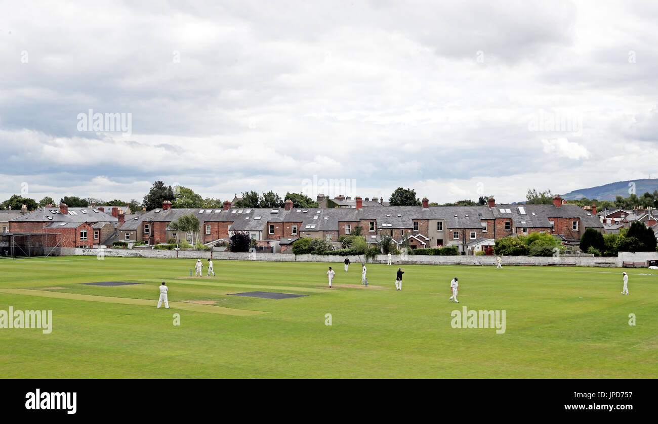 A general view of play at Leinster Cricket club in Rathmines Dublin