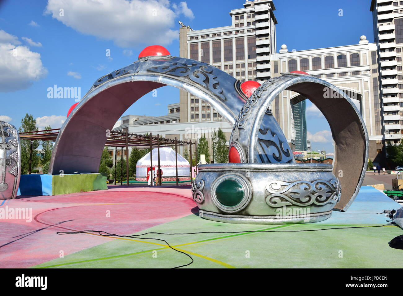 Exhibit in the ethnic festival in Astana, Kazakhstan, in summer 2017