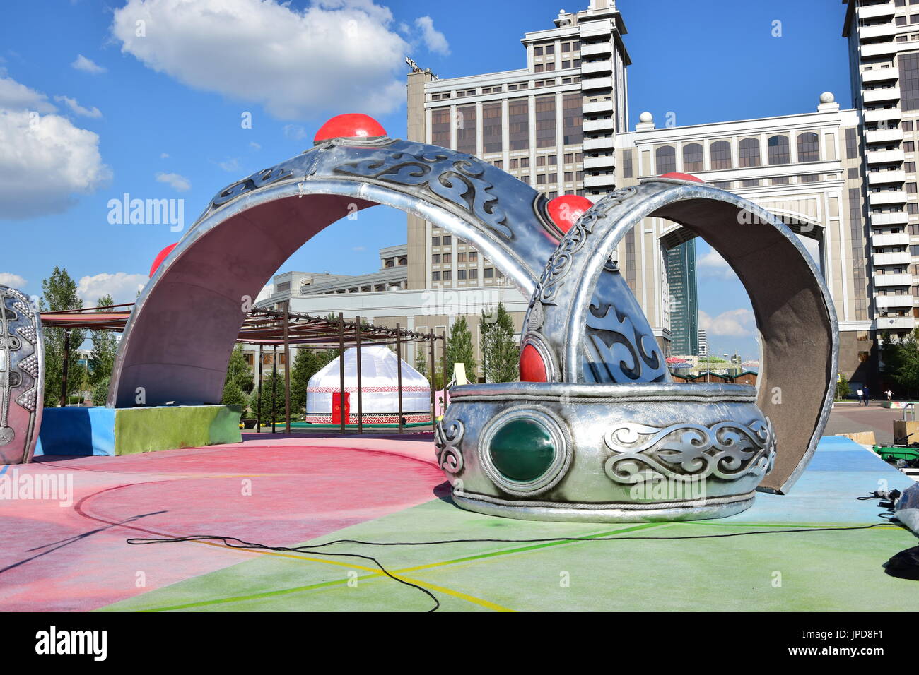Exhibit in the ethnic festival in Astana, Kazakhstan, in summer 2017