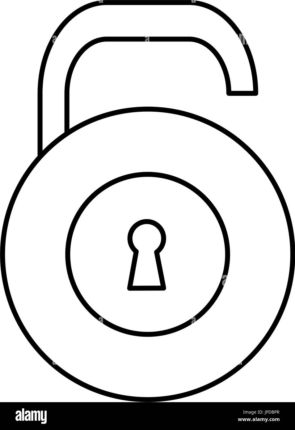 secutiry padlock protection object keyhole Stock Vector Image & Art - Alamy