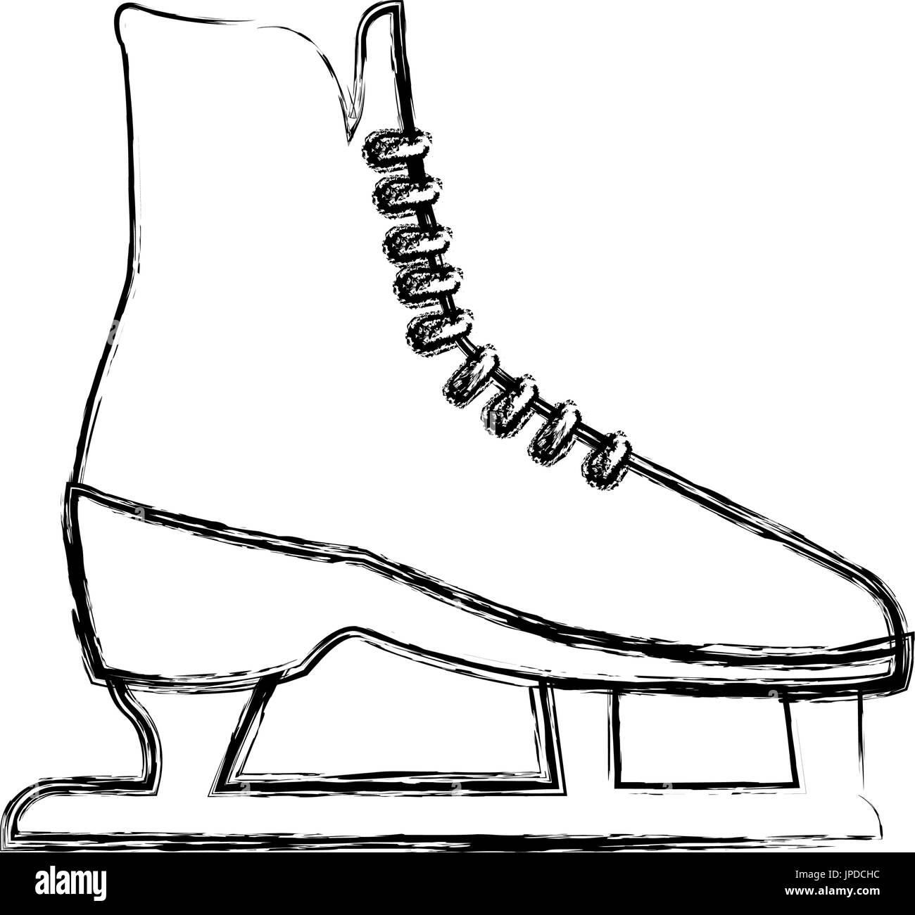 classic ice figure skates sport equipment side view Stock Vector Image &  Art - Alamy