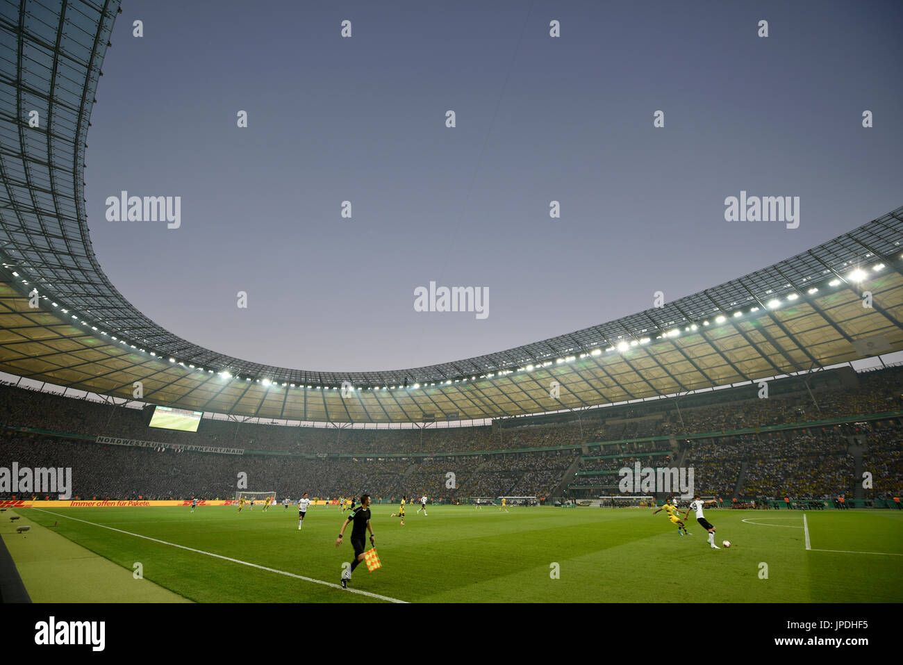 Overview, Blue Hour, DFB-Pokalfinale, Olympiastadion Berlin, Germany Stock Photo