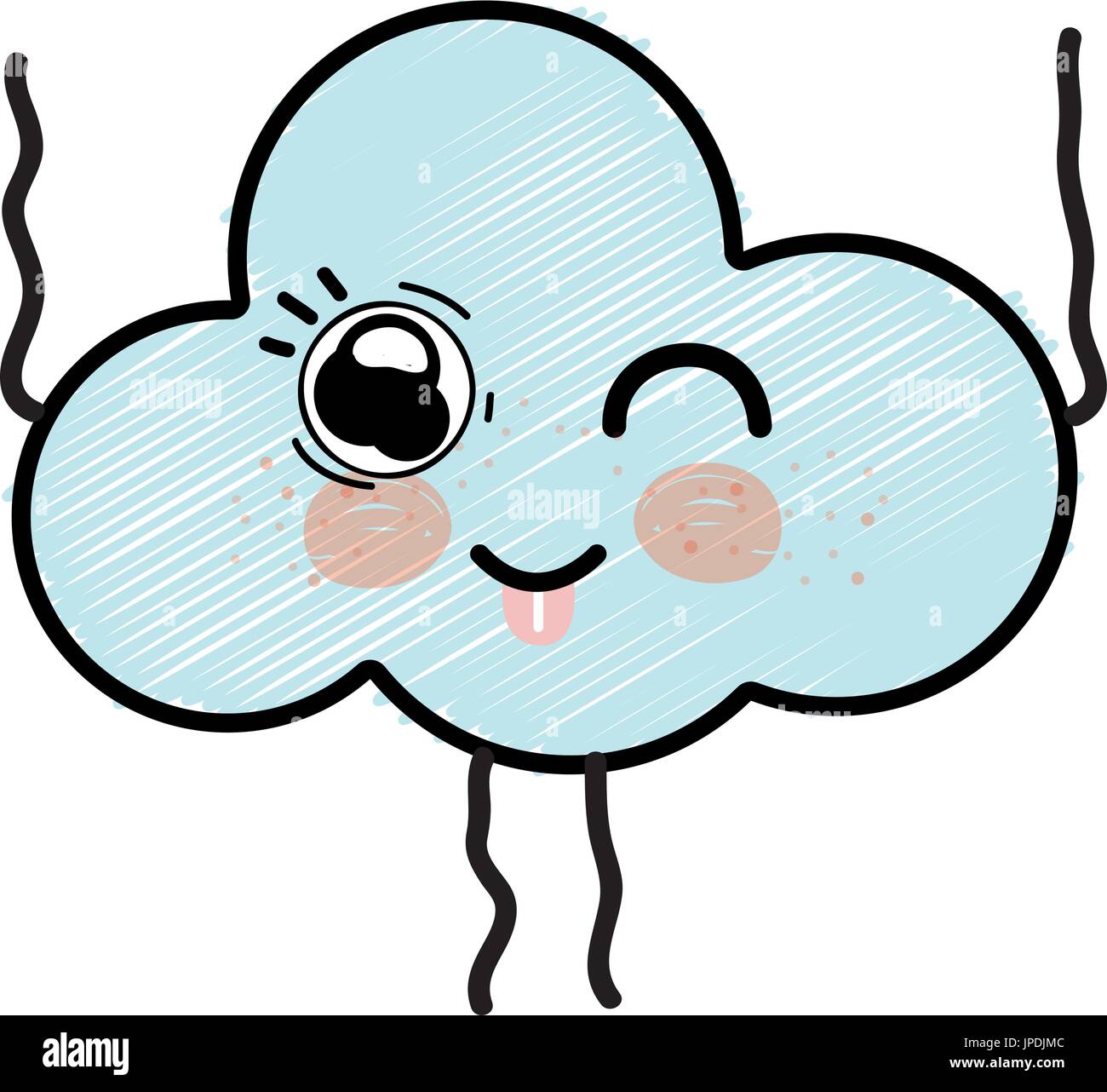 kawaii cute funny cloud weather Stock Vector Image & Art - Alamy