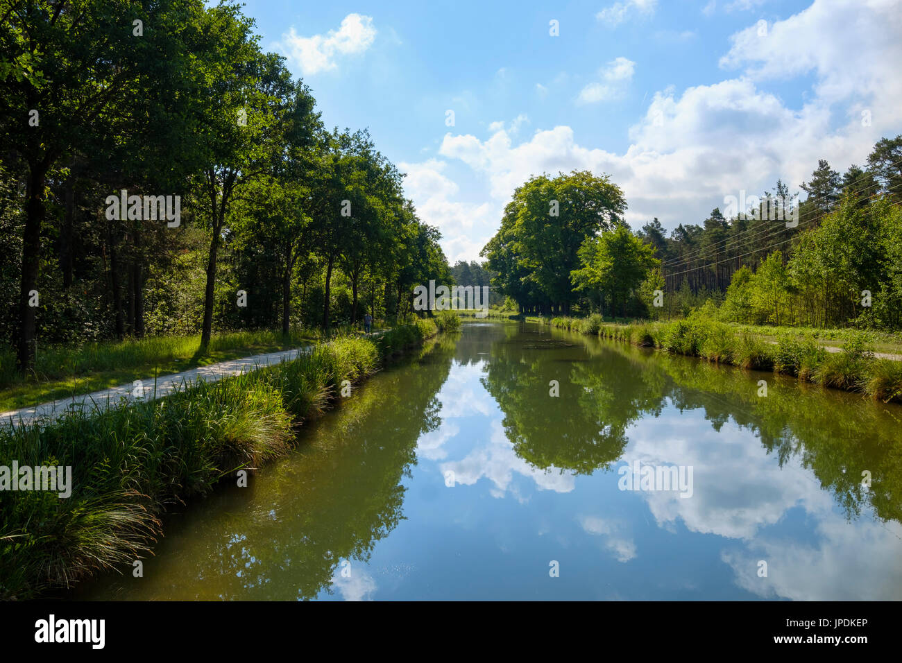 Ludwig-Donau-Main-Kanal bei Schwarzenbruck, Mittelfranken, Franken, Bayern, Deutschland Stock Photo