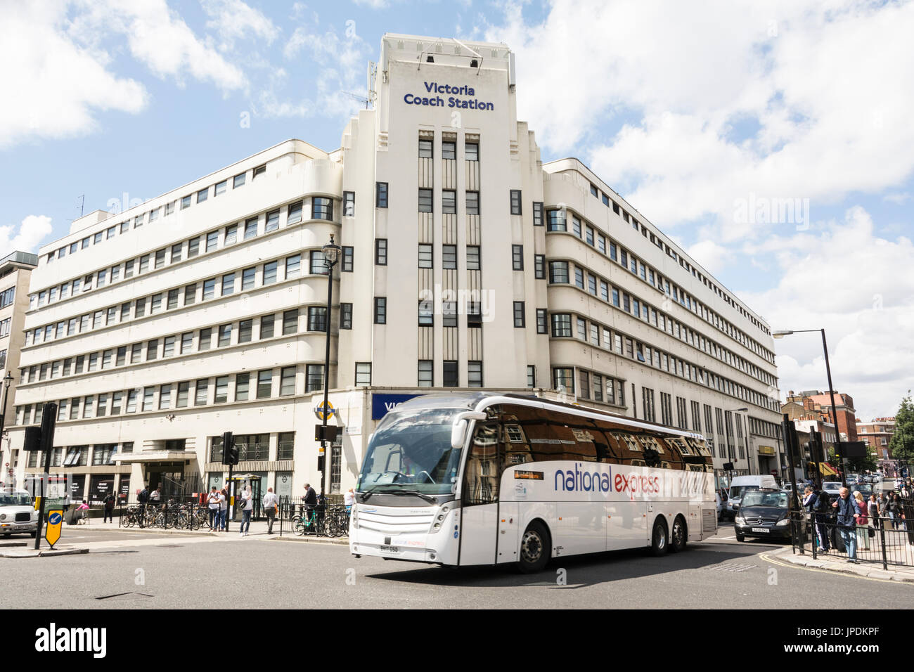 A National Express coach outside Victoria Coach Station in London SE1, UK  Stock Photo - Alamy