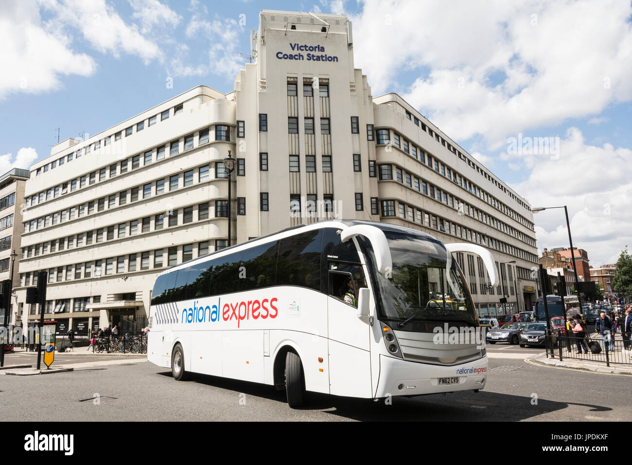 A National Express coach outside Victoria Coach Station in London SE1, UK  Stock Photo - Alamy