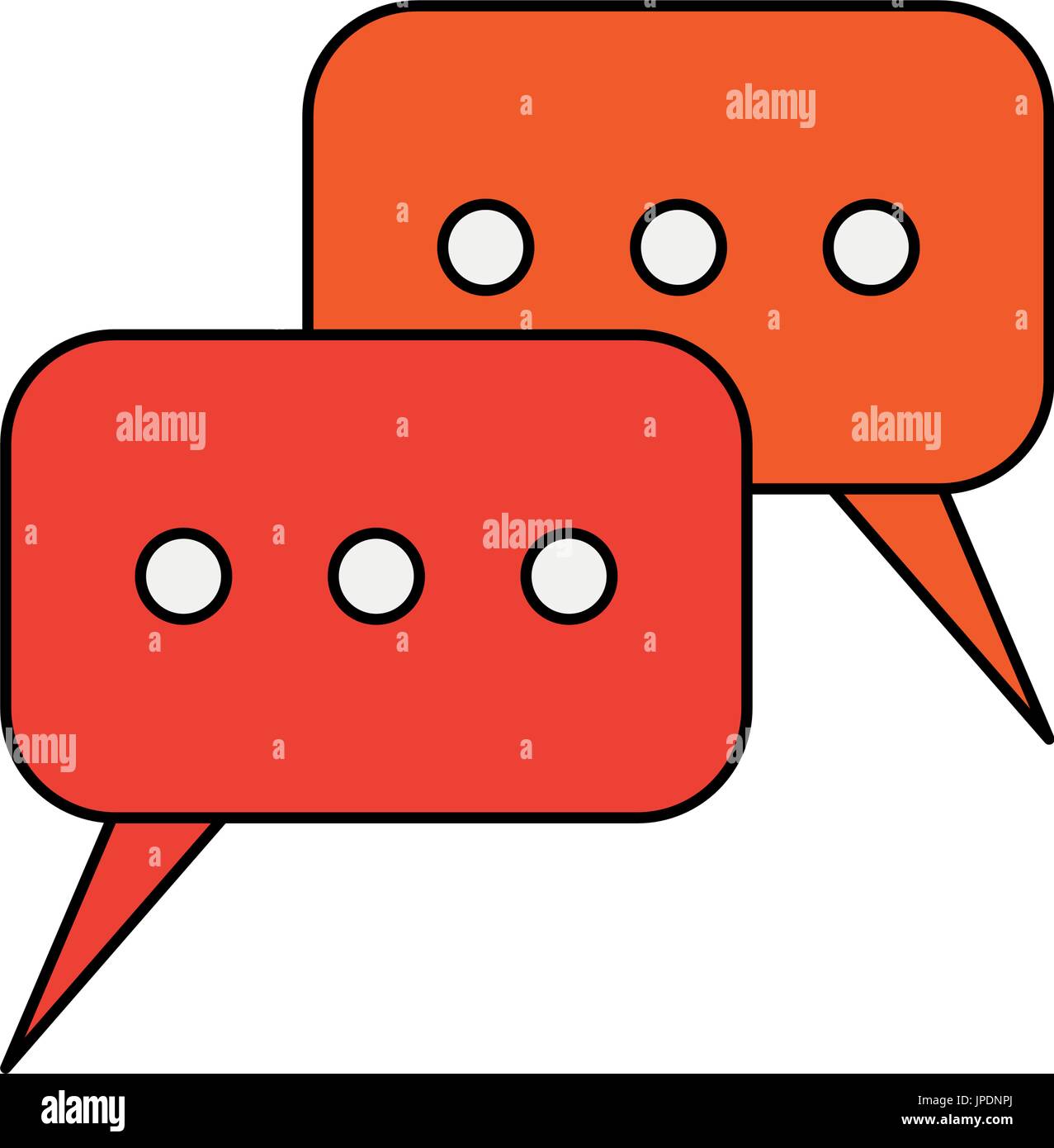 instant messaging conversation bubbles icon image  Stock Vector