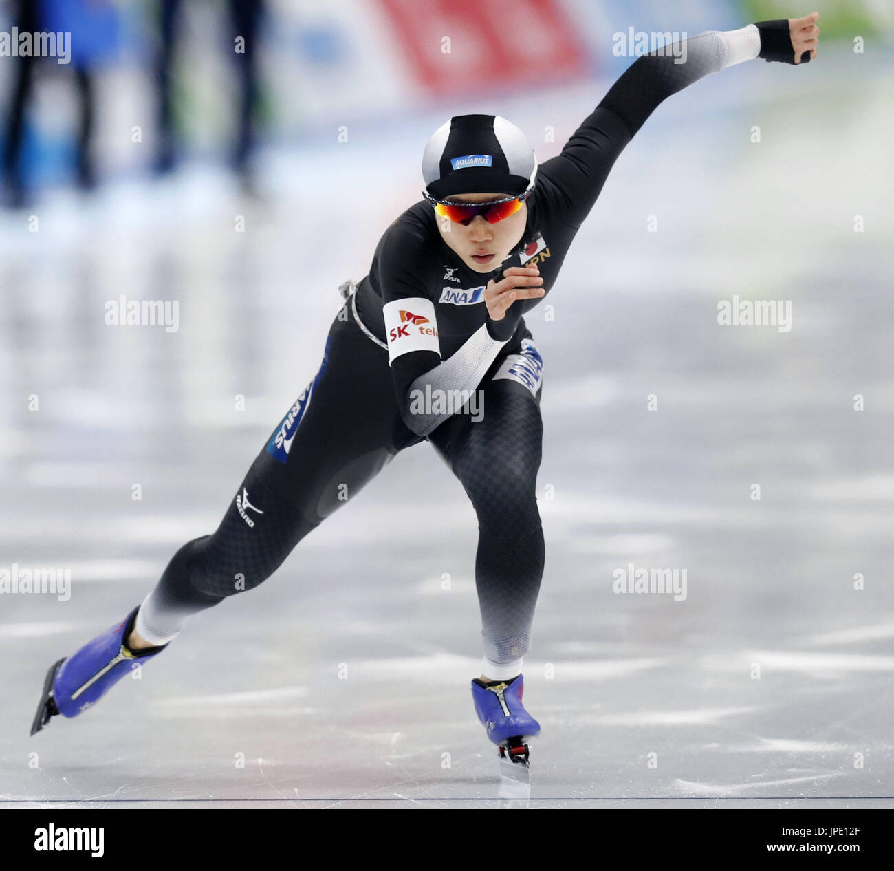 Japan's Miho Takagi finishes third in the women's 1,500 meters during