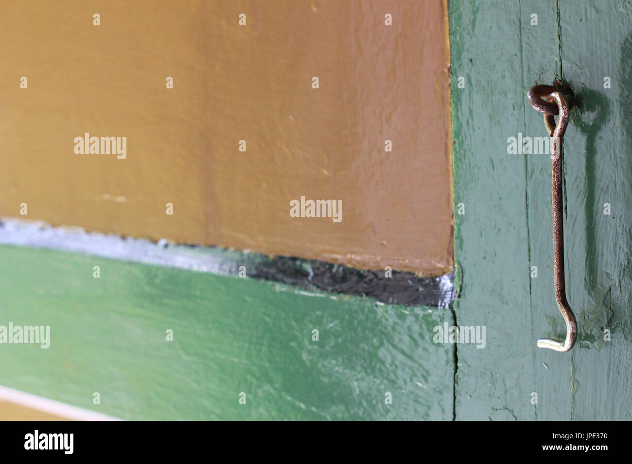 Metal hook on the door Stock Photo Alamy