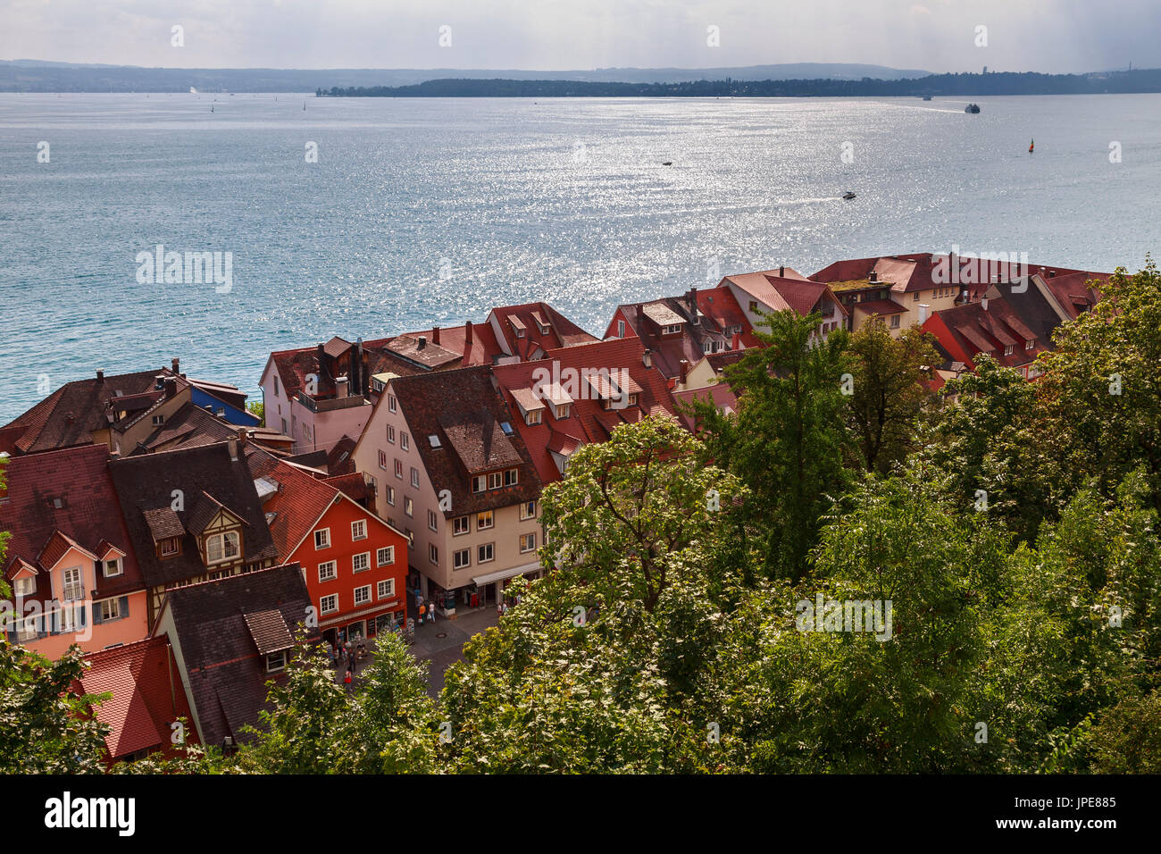 Baden-Wurttemberg, Meersburg, Lake Constance, Germany, Europe. Burg Meersburg Stock Photo