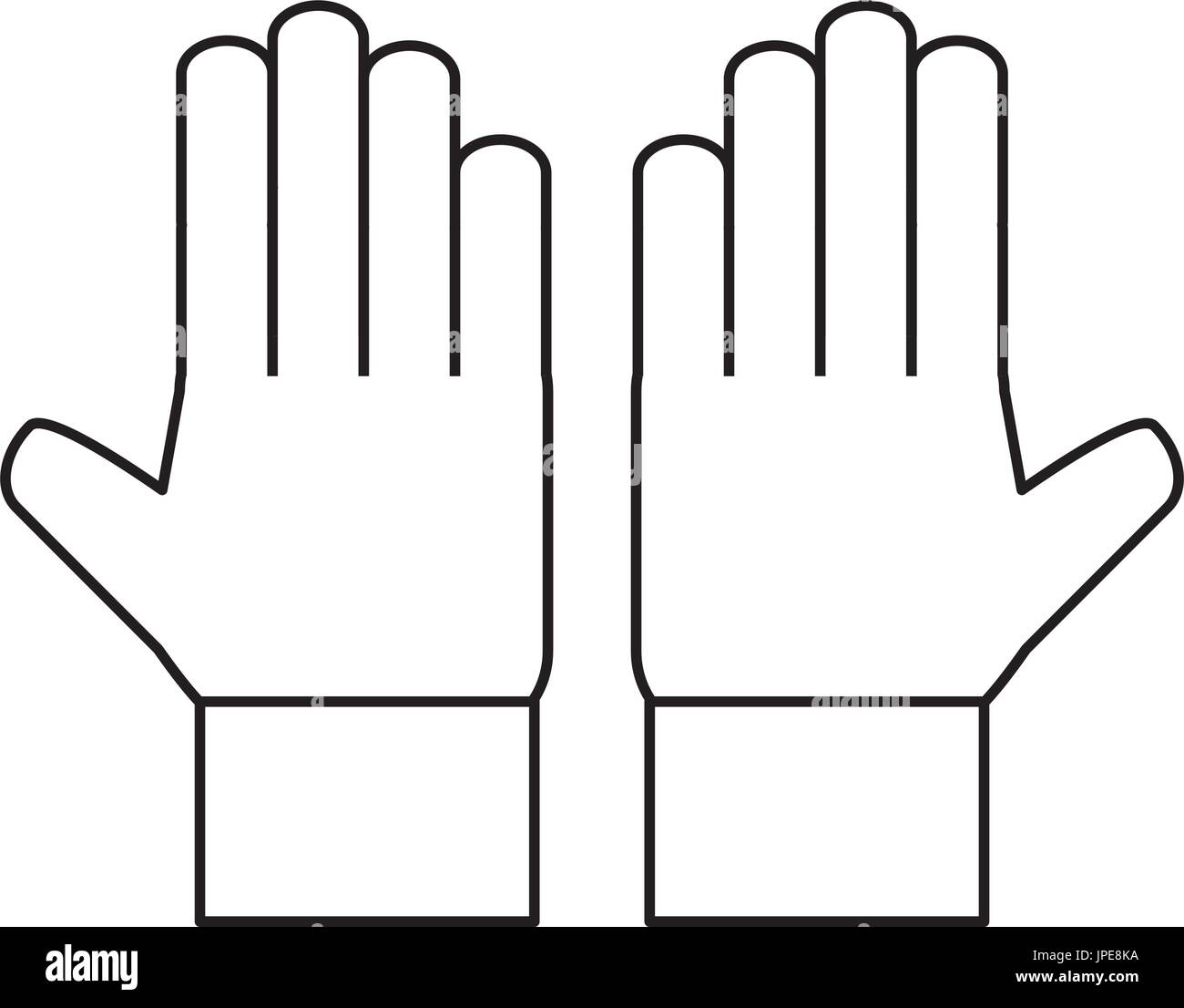 Human hand symbol Stock Vector Image & Art - Alamy