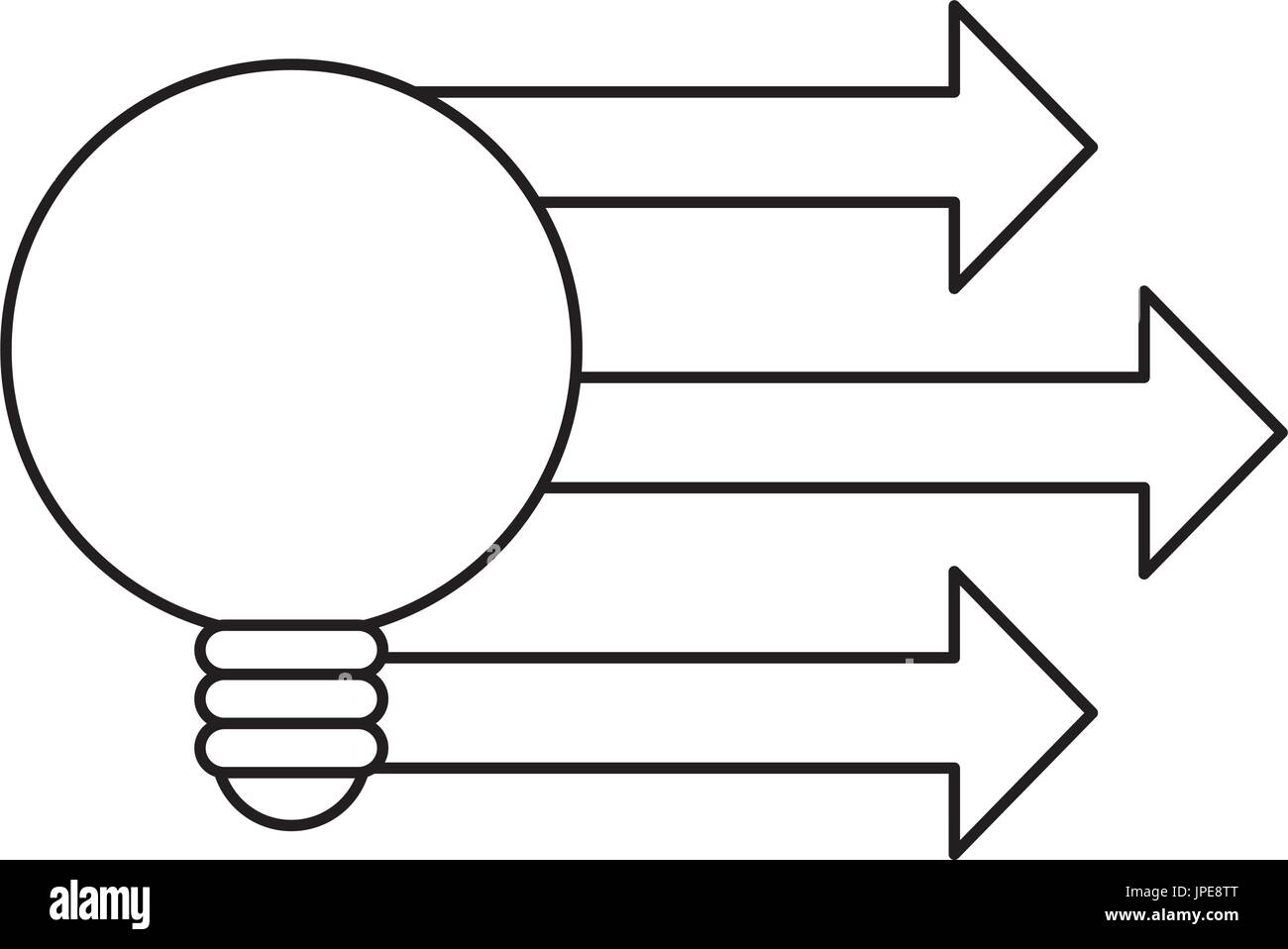 Idea light bulb arrows Stock Vector Images - Alamy