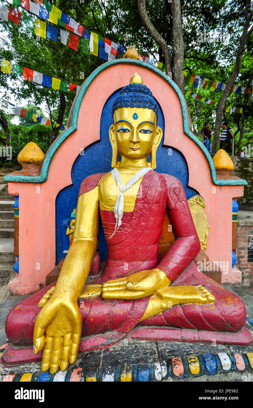 Buddha Statue in Swayambhunath temple,Kathmandu Valley,Nepal,Asia Stock Photo Alamy