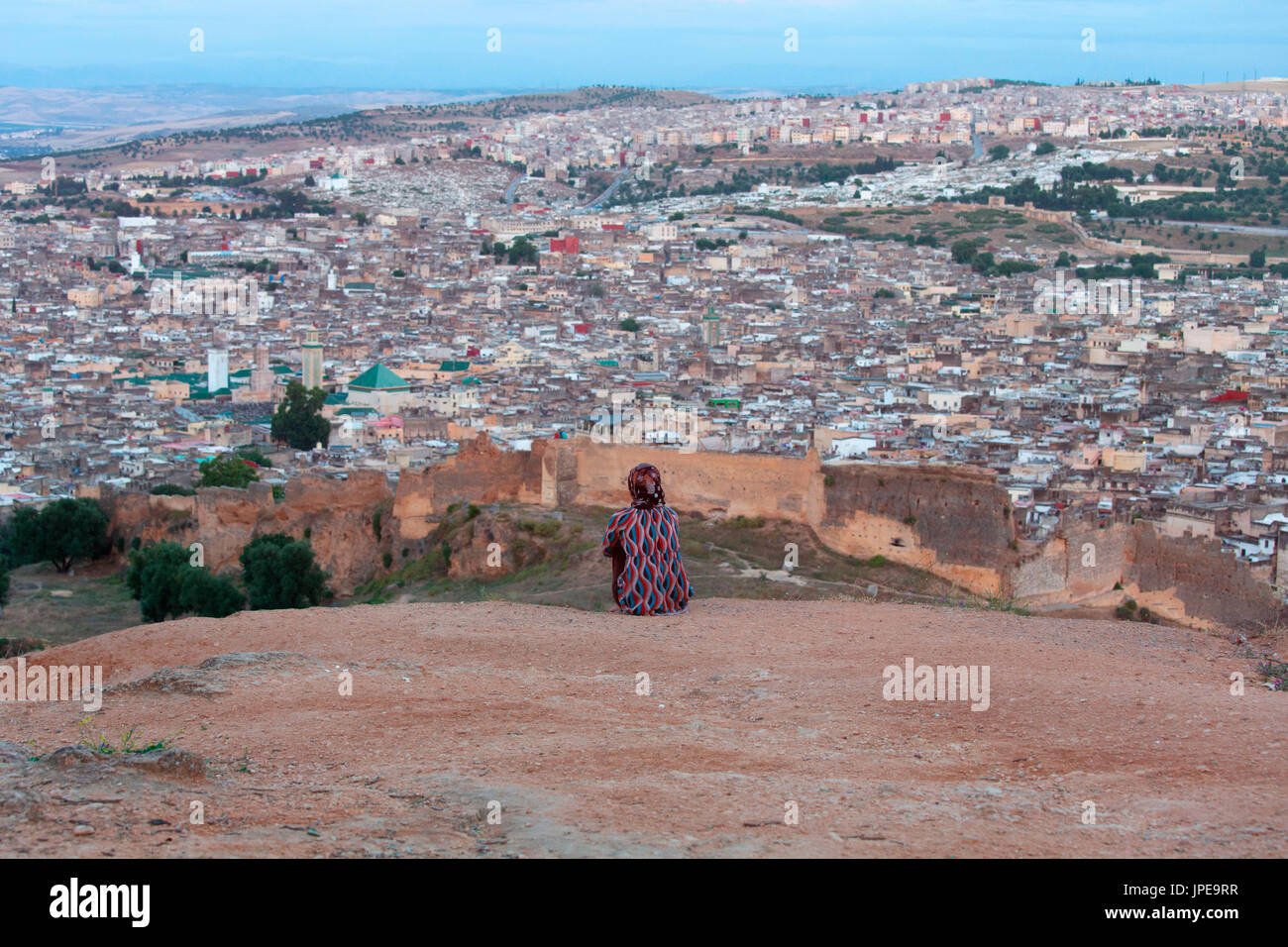 North Africa,Morocco,Fes district,Medina of Fes.During the evening prayer Stock Photo