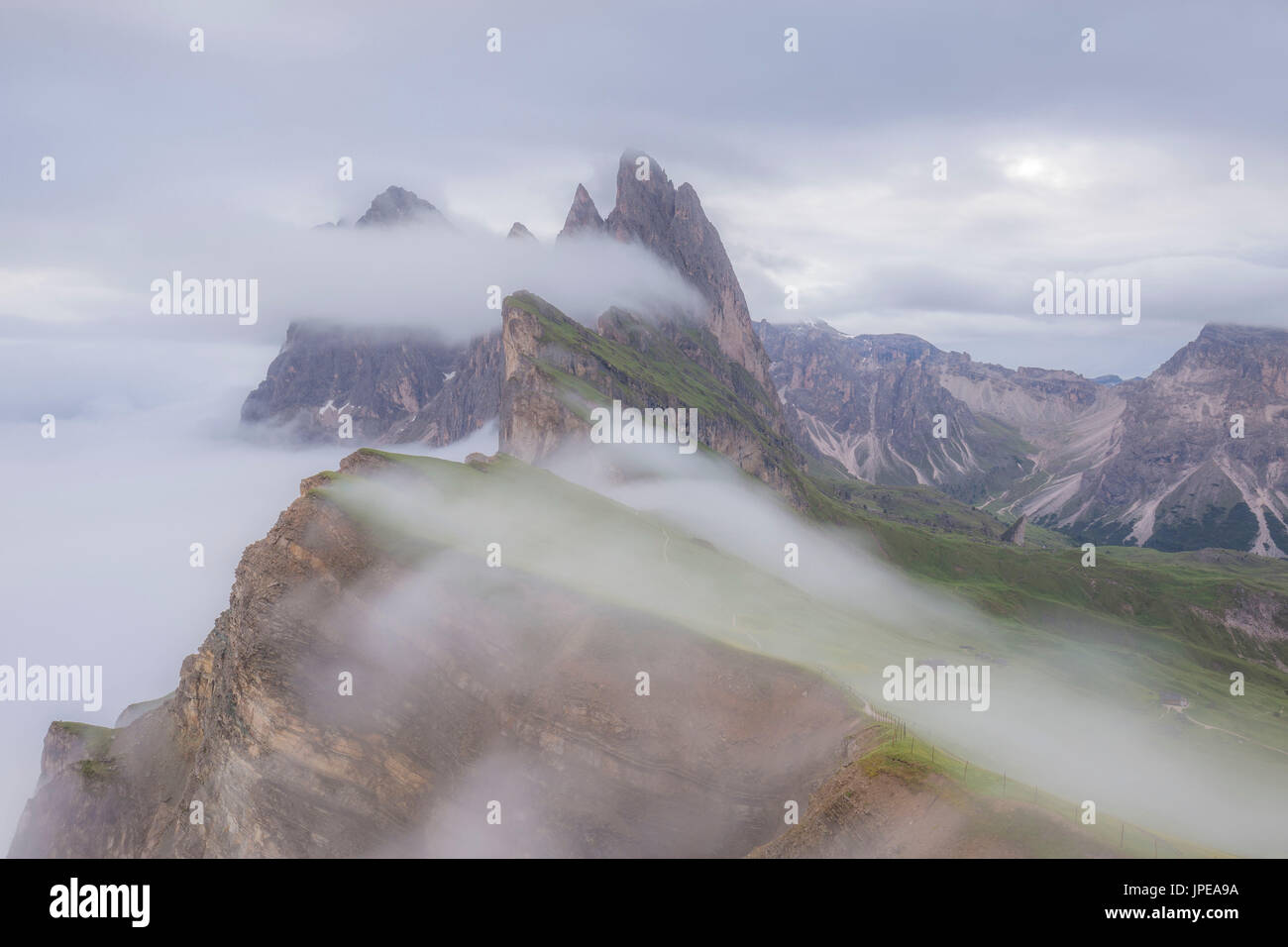 Seceda mountian ; Odle ; Dolomites ; Bolzano province ; Trentino Alto Adige region ; Italy ; Europe Stock Photo
