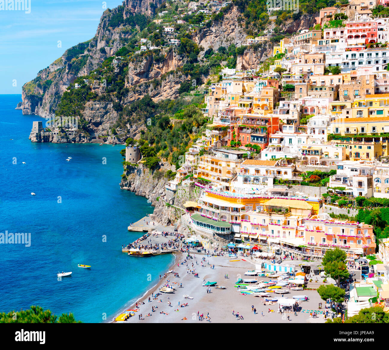 Amalfi coast positano terrace hi-res stock photography and images - Alamy
