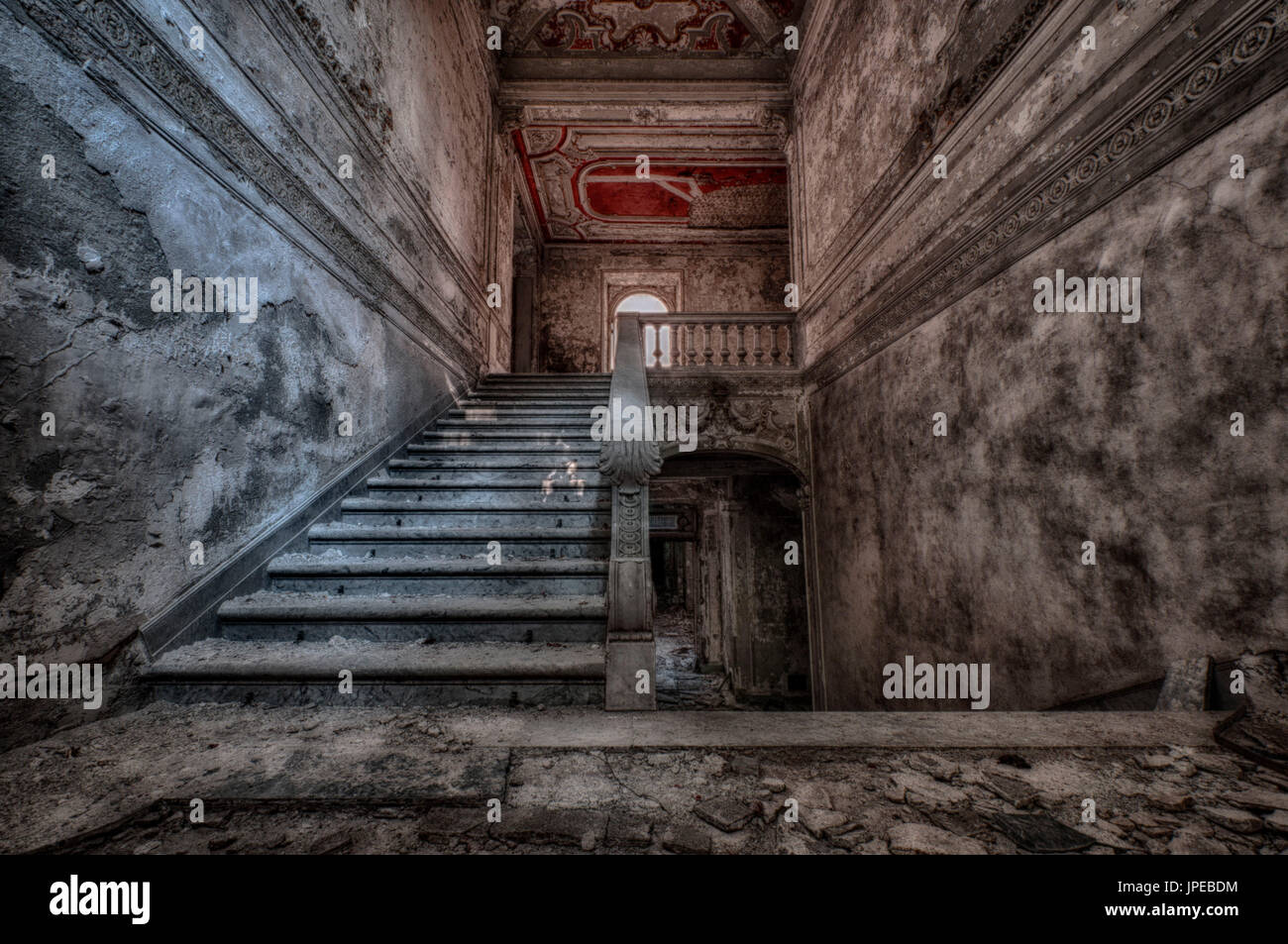 Novi Ligure, Piemonte, Italy, Abandoned house 1800 Stock Photo
