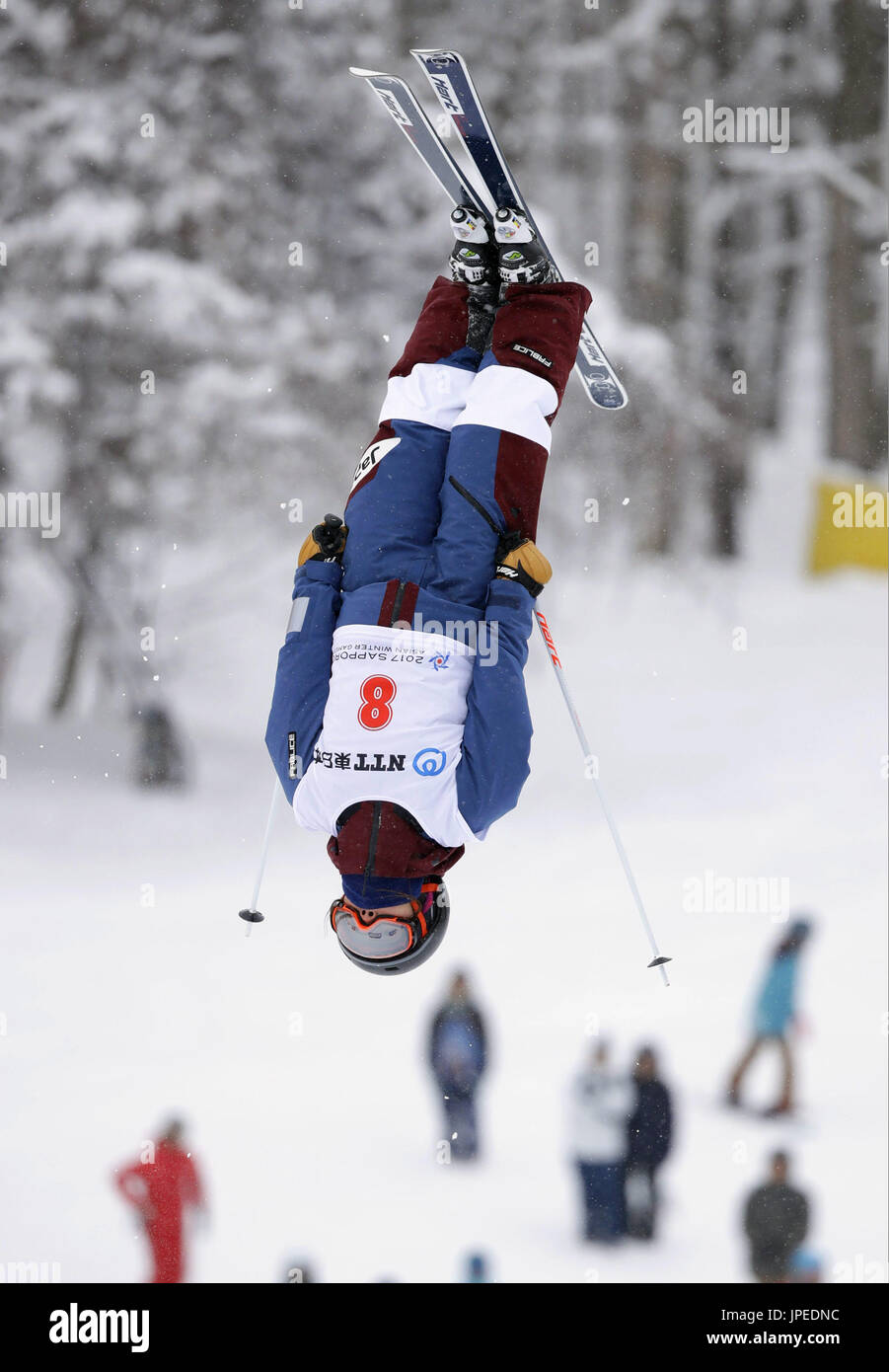 Arisa Murata of Japan competes in the women's moguls during the Sapporo