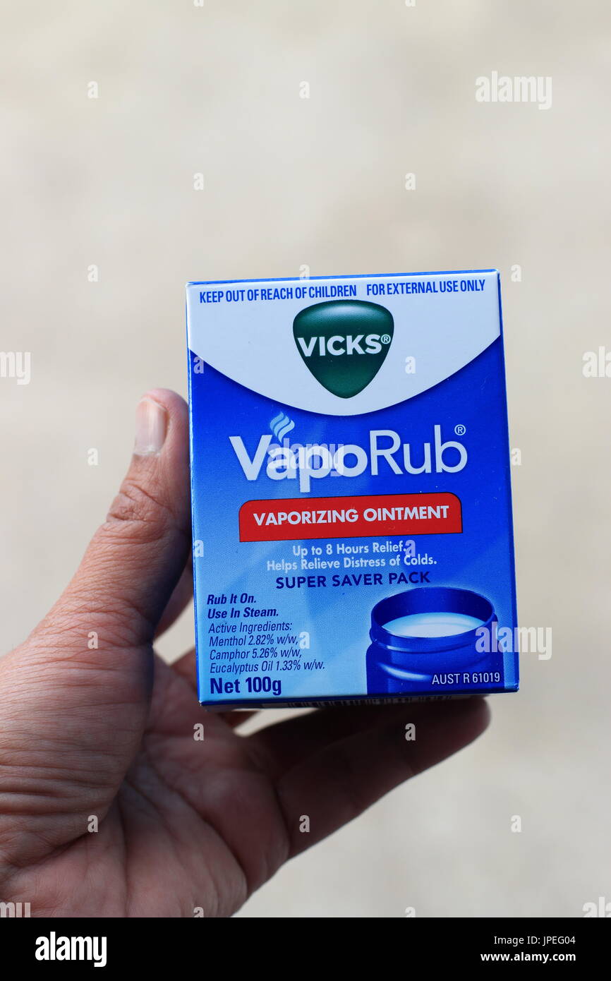 Vicks Vaporub Vapourising Ointment Jar Stock Photo