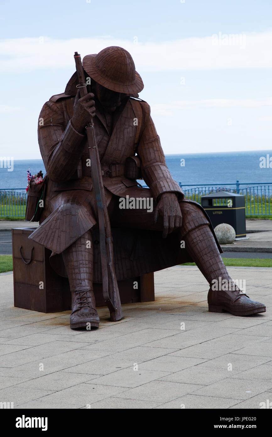 Tommy sculpture at Seaham harbour, North East England, UK Stock Photo