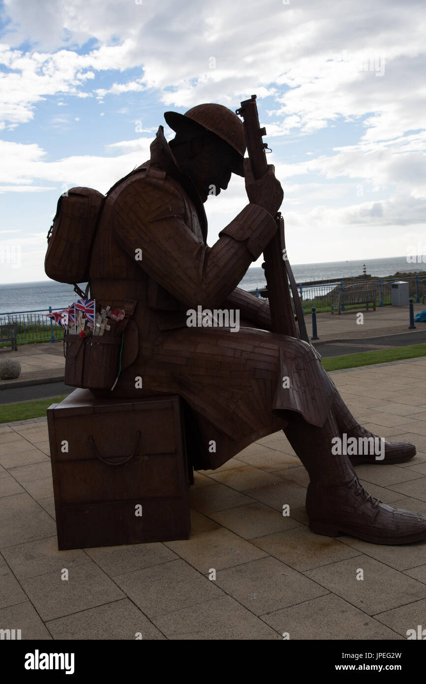 Tommy sculpture at Seaham harbour, North East England, UK Stock Photo
