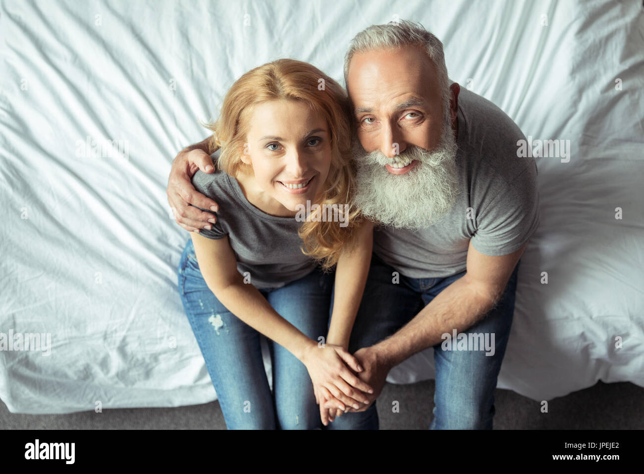 Middle aged couple bed hi-res stock photography and images - Alamy