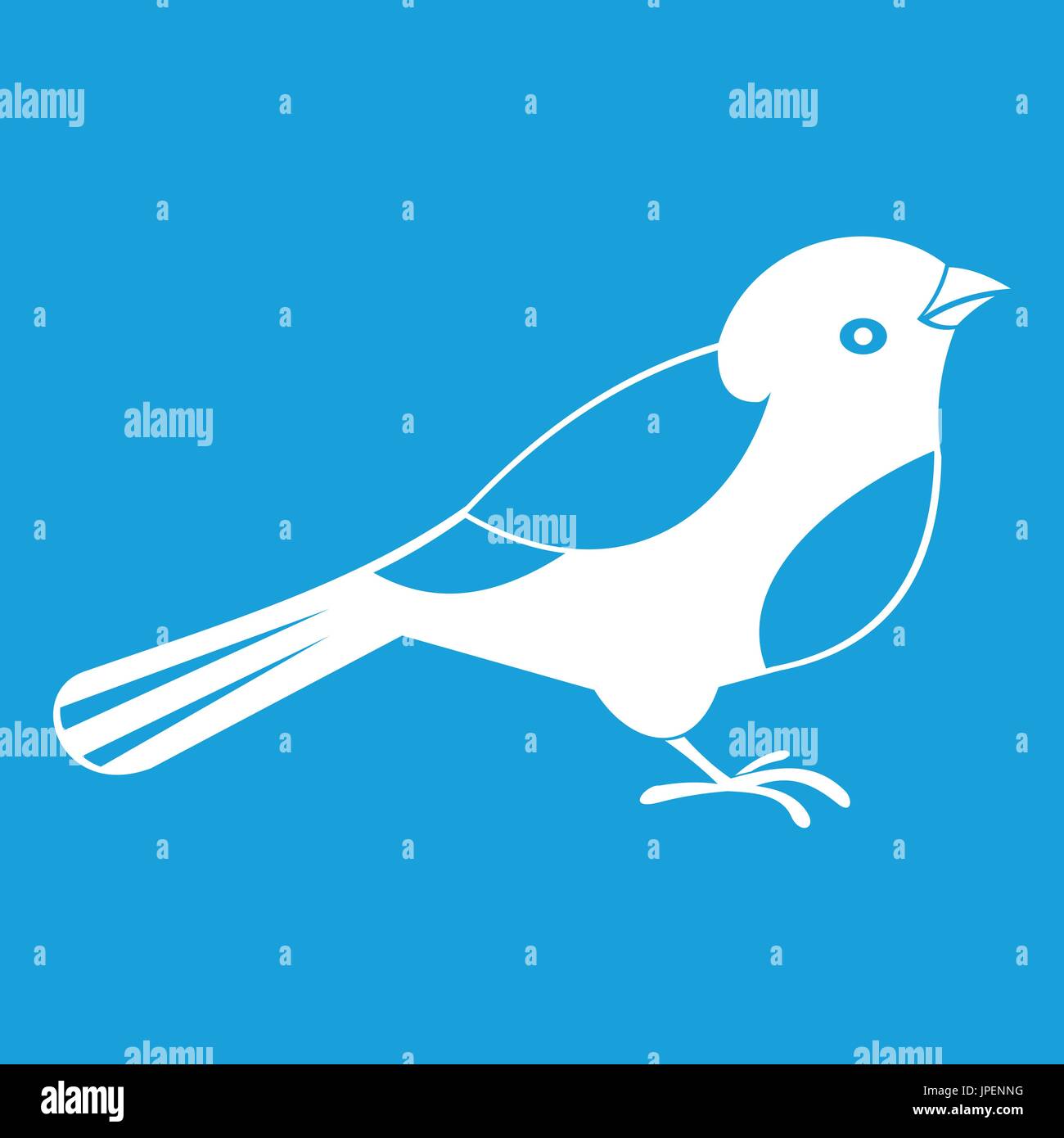 Bird icon white Stock Vector Image & Art - Alamy