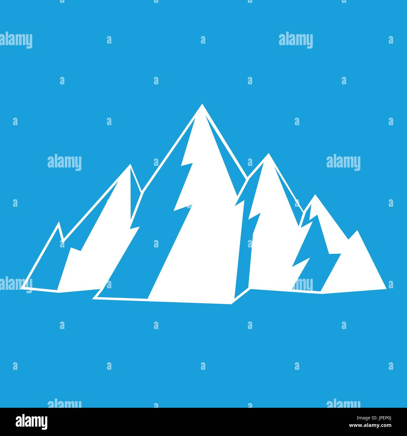 Mountain icon white Stock Vector Image & Art - Alamy