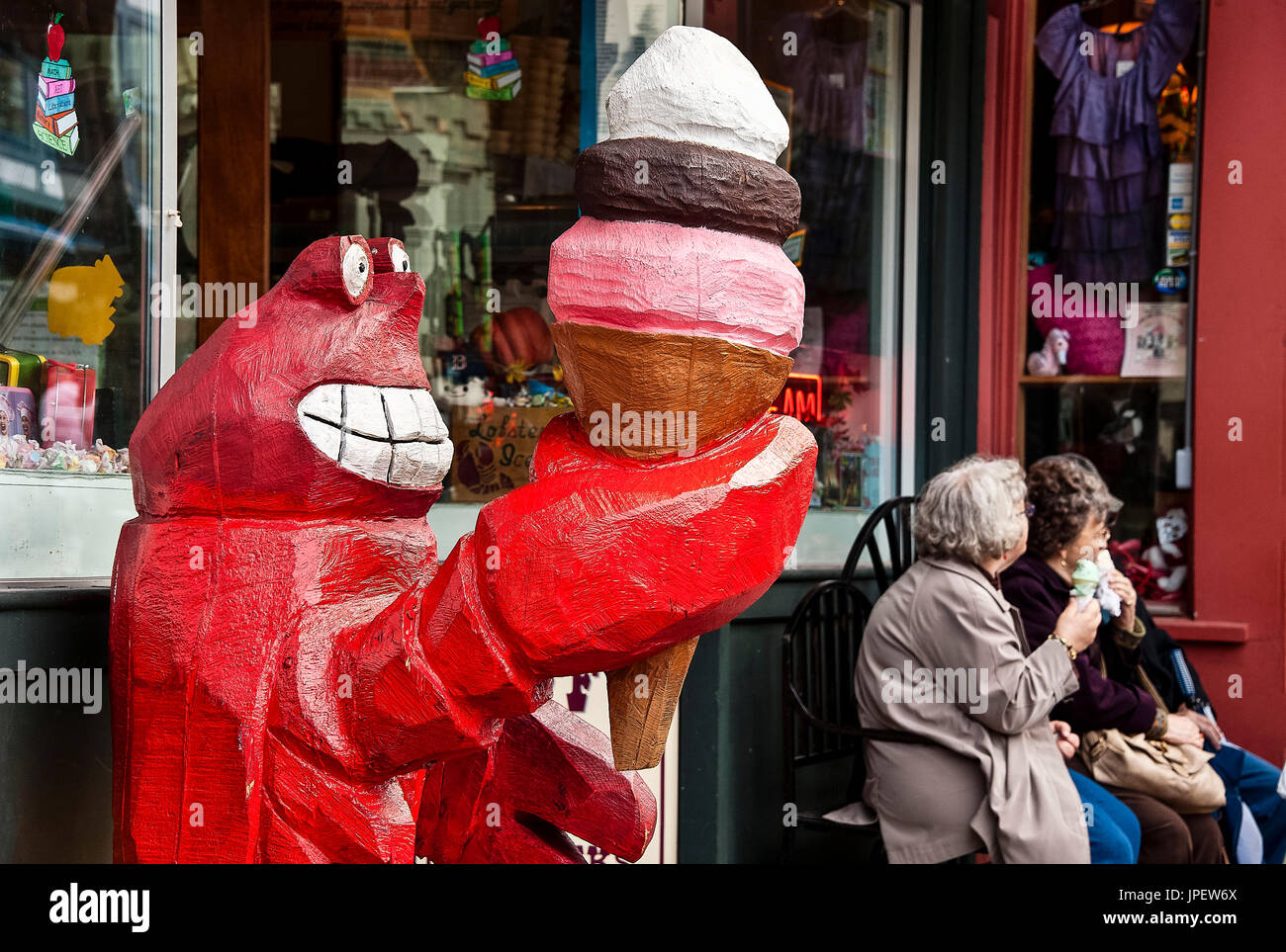 Ice Cream shop, Bar Harbor, Maine, USA Stock Photo Alamy