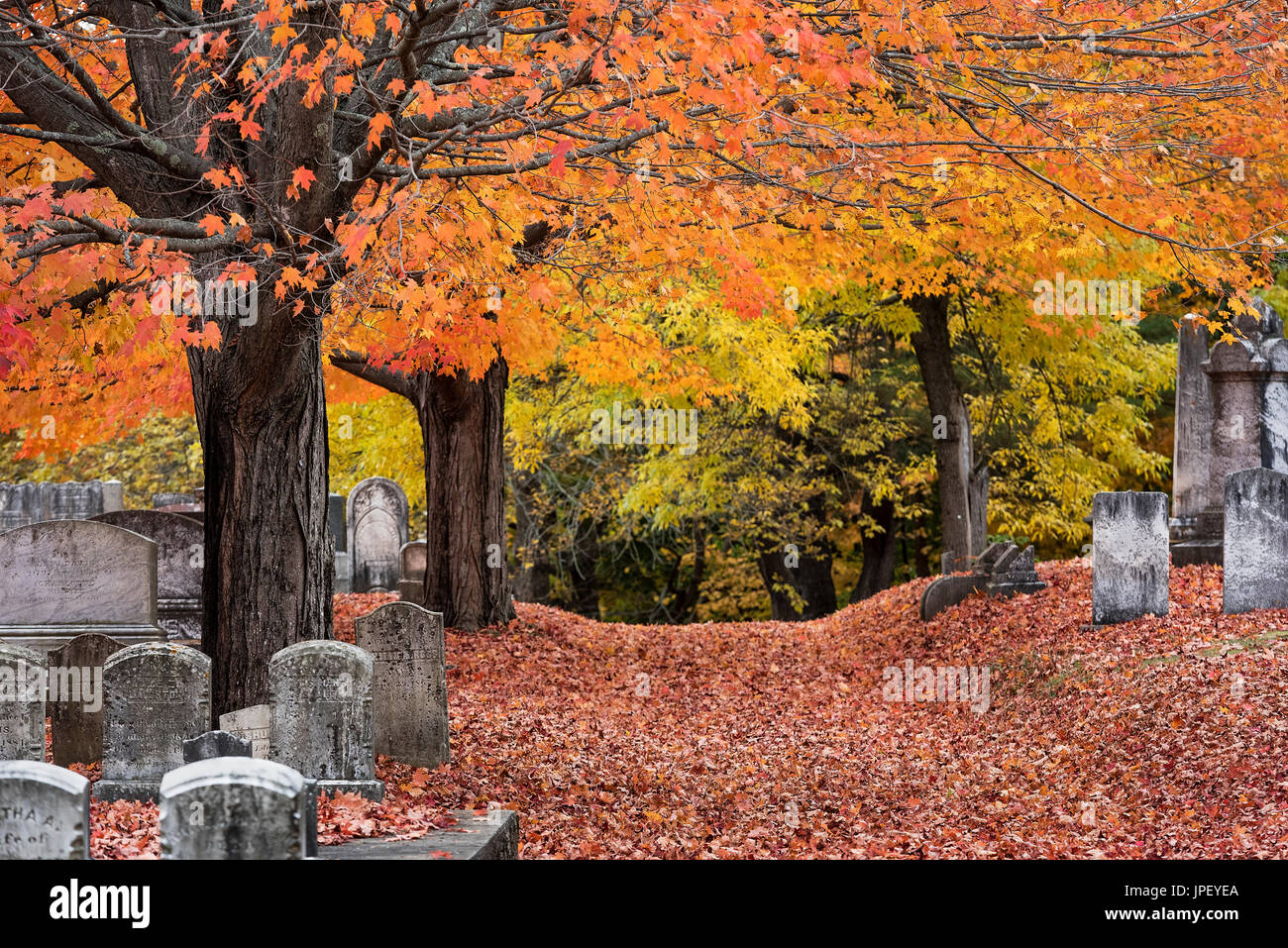 Autumn cemetery, Yarmouth, Maine, USA Stock Photo 151534274 Alamy