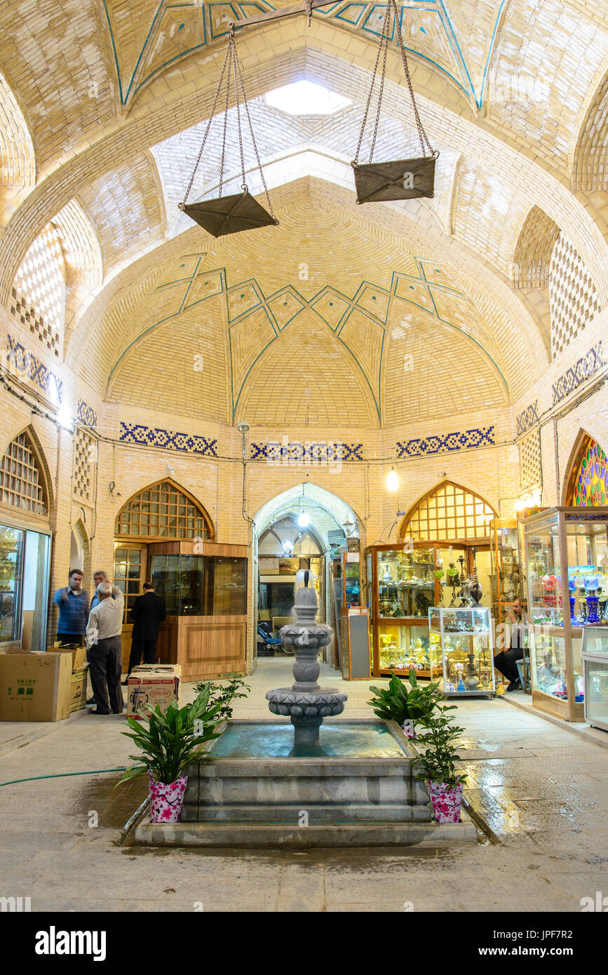 ISFAHAN, IRAN - OCTOBER 18, 2014: Bazar of Isfahan, Iran - -  one of the UNESCO world heritage sites Stock Photo