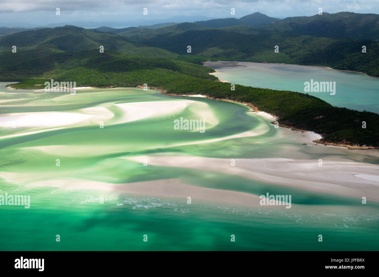 Scenic flight over Whitehaven Beach, Whitsunday Islands Stock Photo Alamy