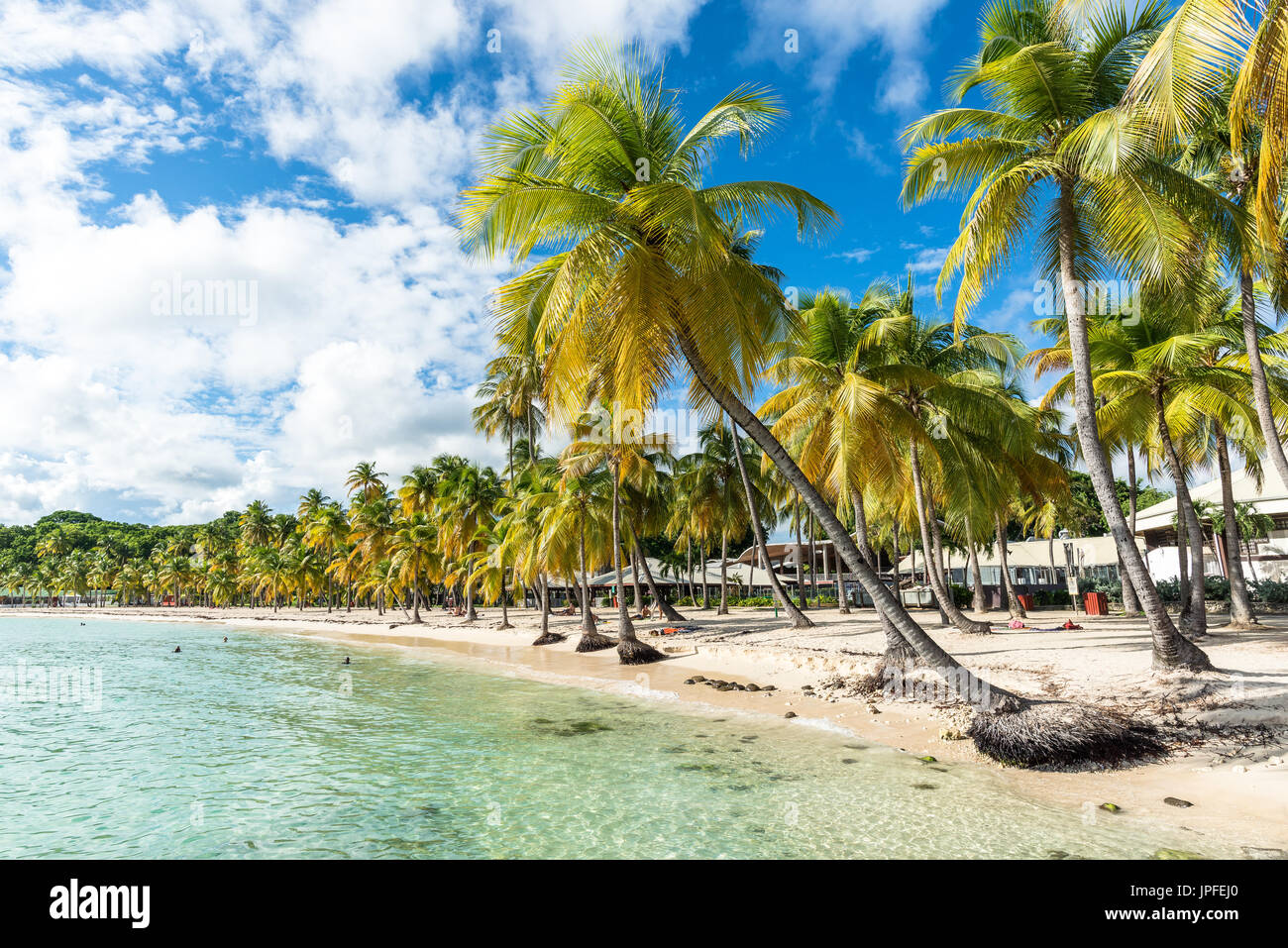 beachfront of Plage de la Caravelle in Guadeloupe Stock Photo