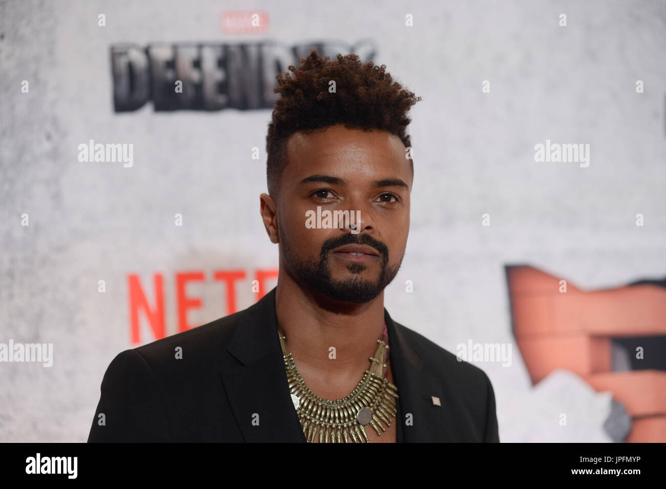New York, USA. 31st Jul, 2017. Eka Darville attends the 'Marvel's The Defenders' New York premiere at Tribeca Performing Arts Center on July 31, 2017 in New York City. Credit: Erik Pendzich/Alamy Live News Stock Photo