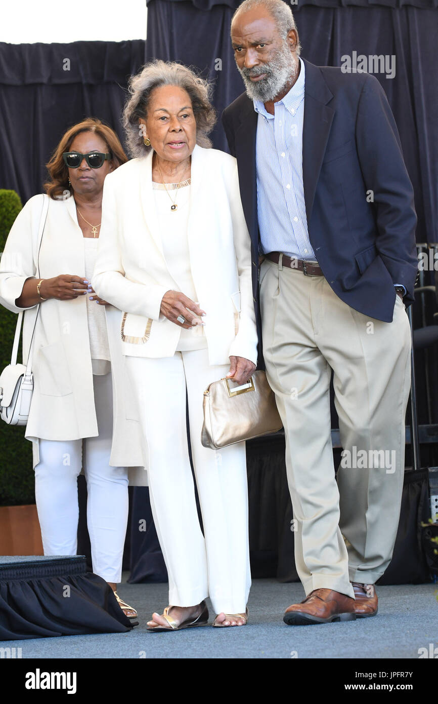 New York, NY, USA. 29th July, 2017. Rachel Robinson along with son Jackie  Robinson Jr. and Sharon Robinson attend the National Baseball Hall of Fame  Awards Celebration at doubleday Field on July