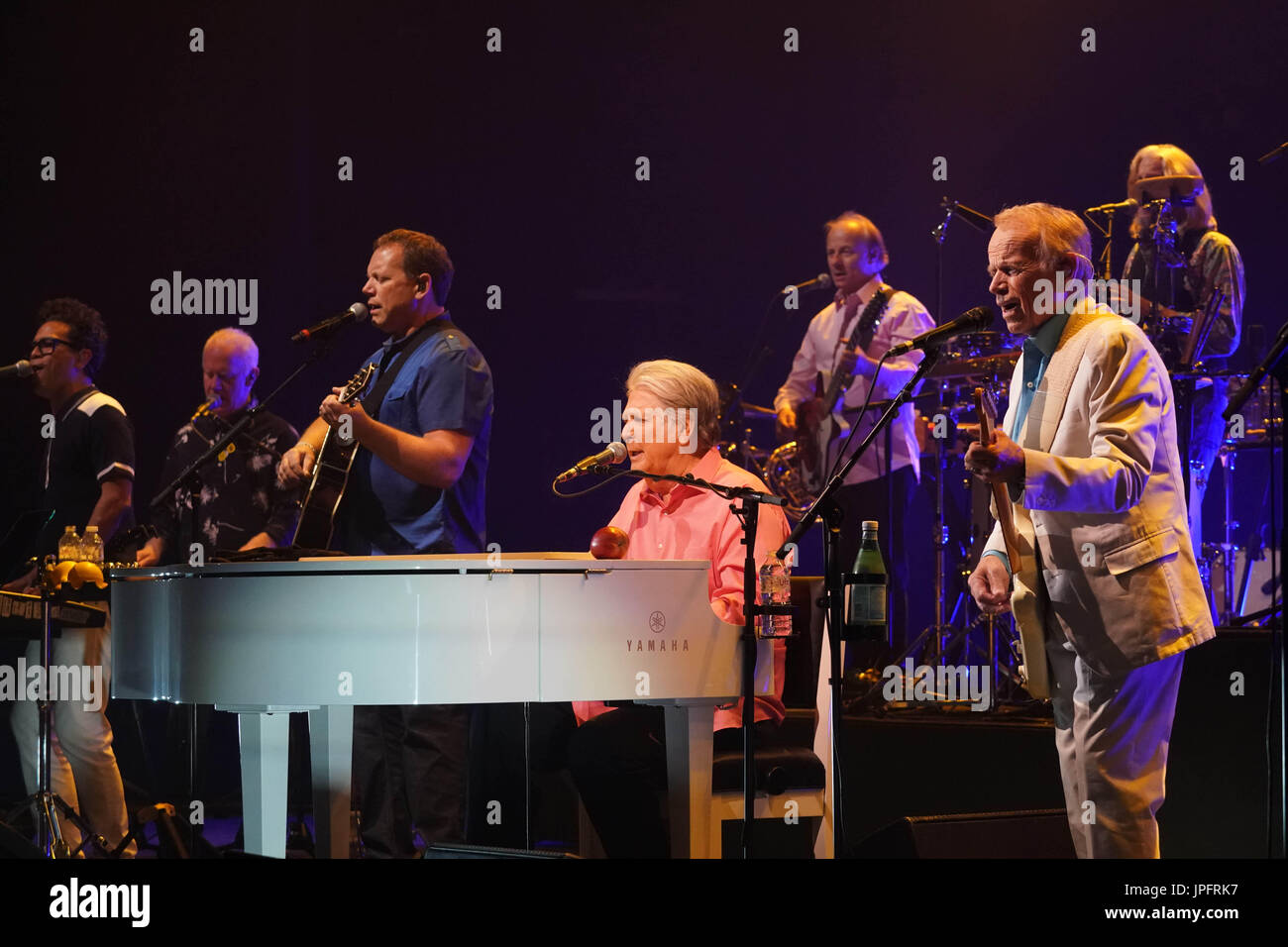 Brian Wilson performing live on stage at Hammersmith Eventim in London as part of the celebration of the 50th anniversary of the Beach Boys' album Pet Sounds. Photo date: Tuesday, August 1, 2017. Photo credit should read: Roger Garfield/Alamy Stock Photo