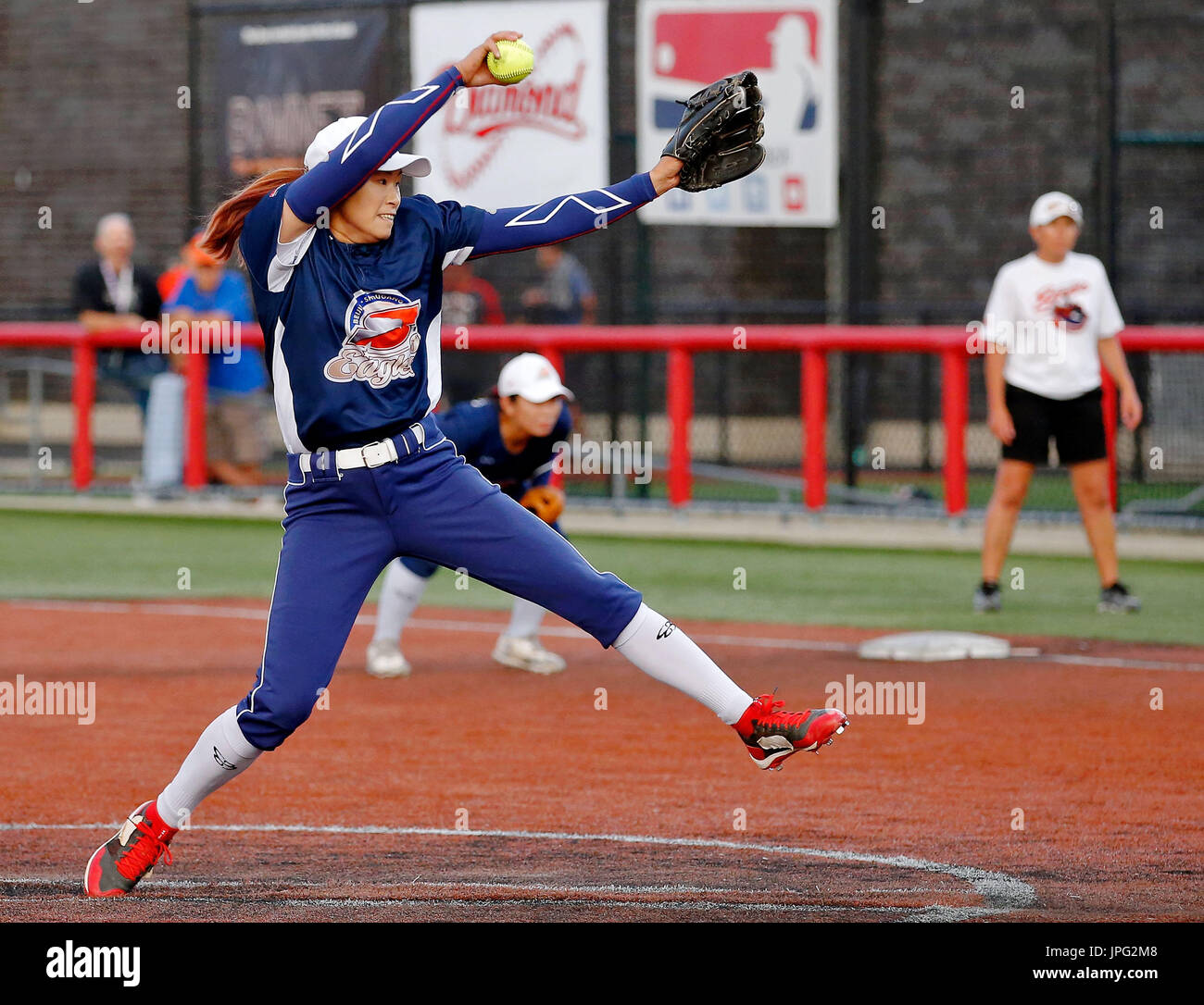 Chicago, USA. 1st Aug, 2017. Wang Lan of the Beijing Eagles pitches